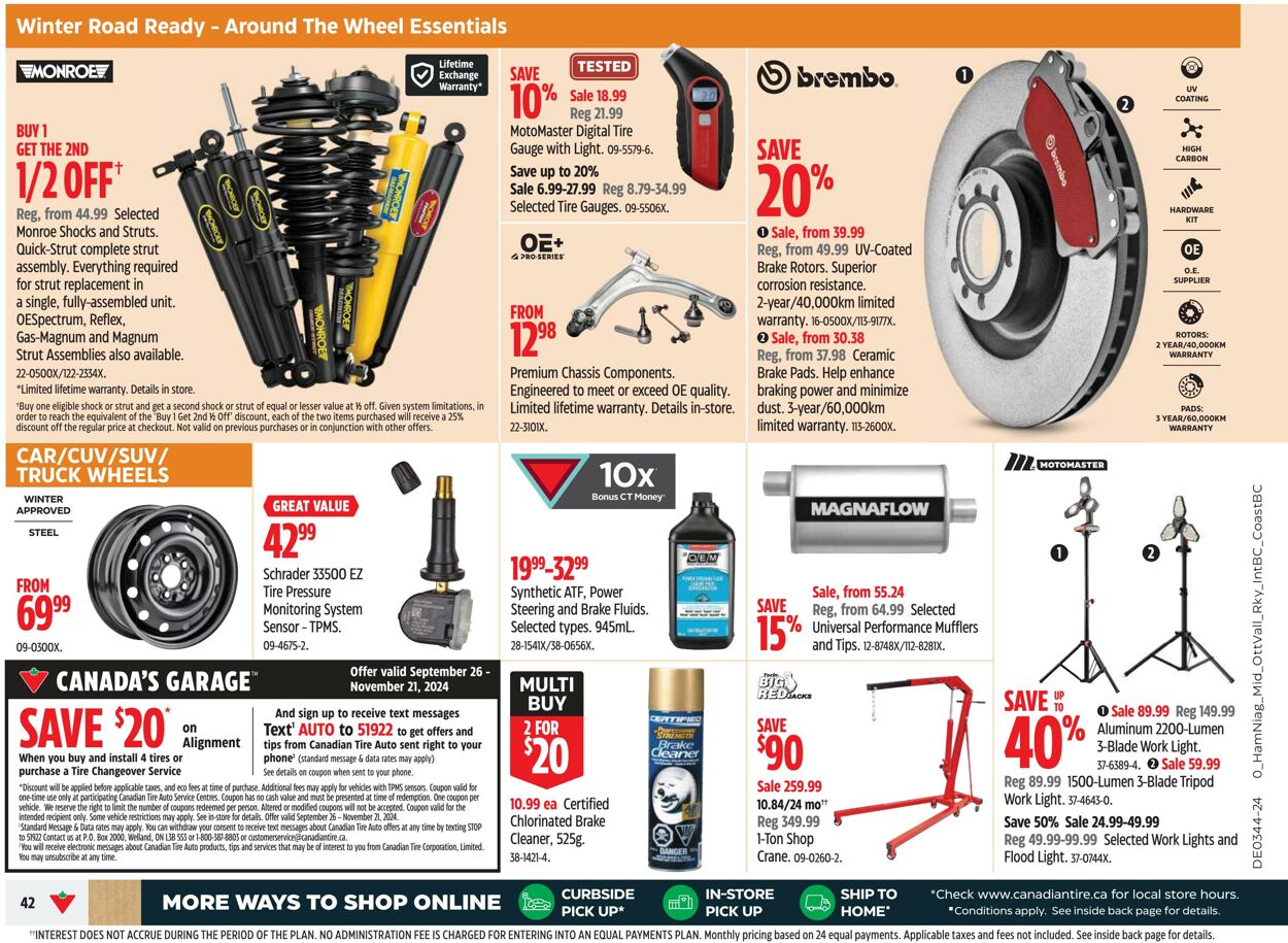 Flyer Canadian Tire 24.10.2024 - 30.10.2024