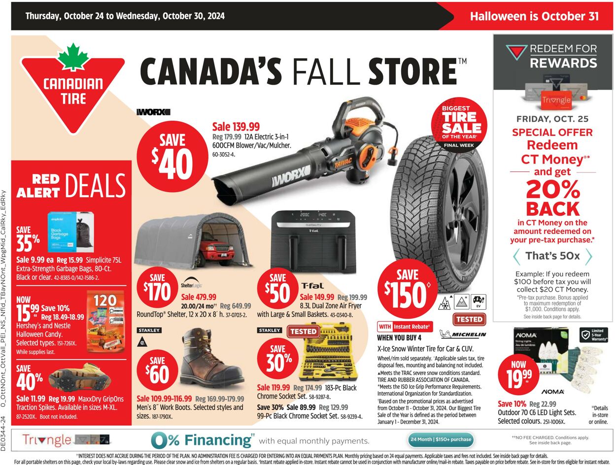 Flyer Canadian Tire 24.10.2024 - 30.10.2024