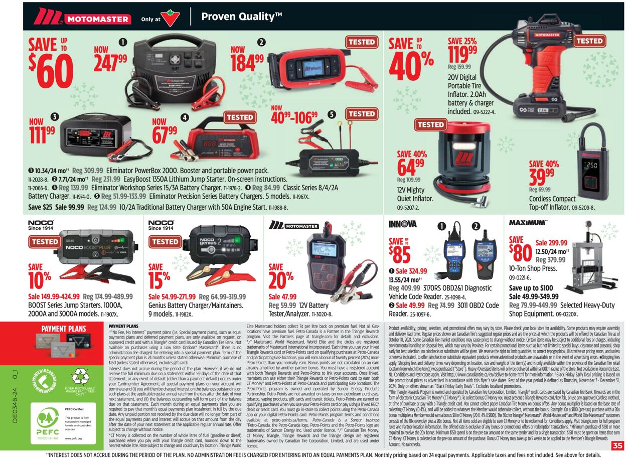 Flyer Canadian Tire 07.11.2024 - 13.11.2024