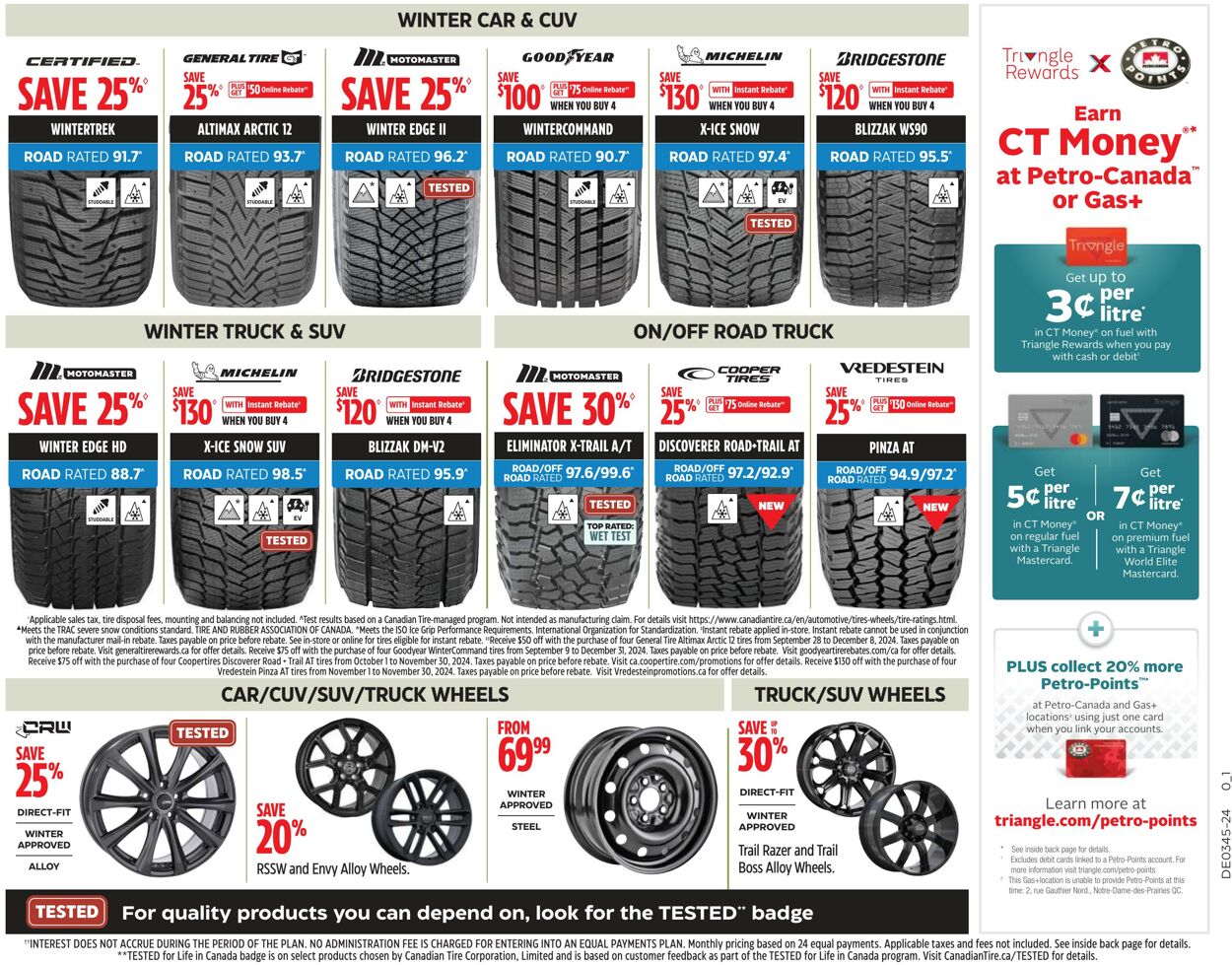 Flyer Canadian Tire 31.10.2024 - 06.11.2024