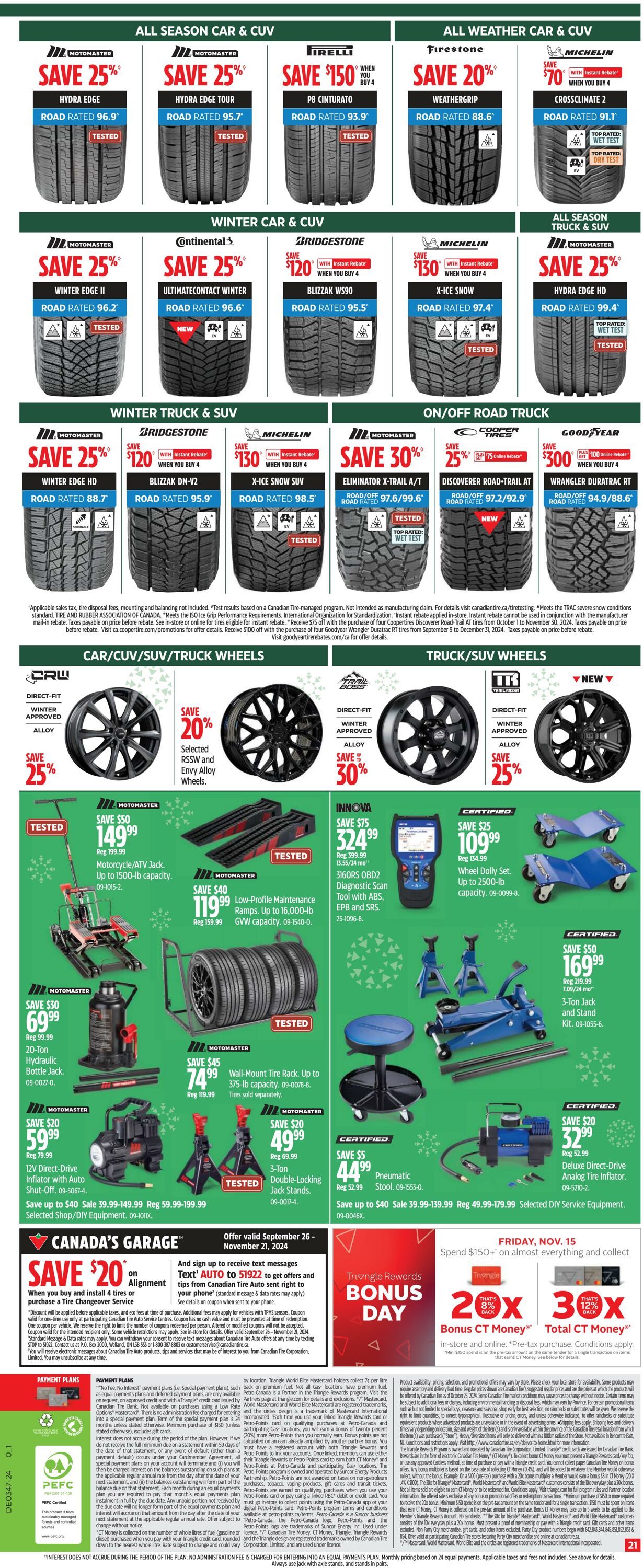 Flyer Canadian Tire 14.11.2024 - 20.11.2024