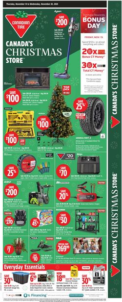 Flyer Canadian Tire 14.11.2024 - 20.11.2024