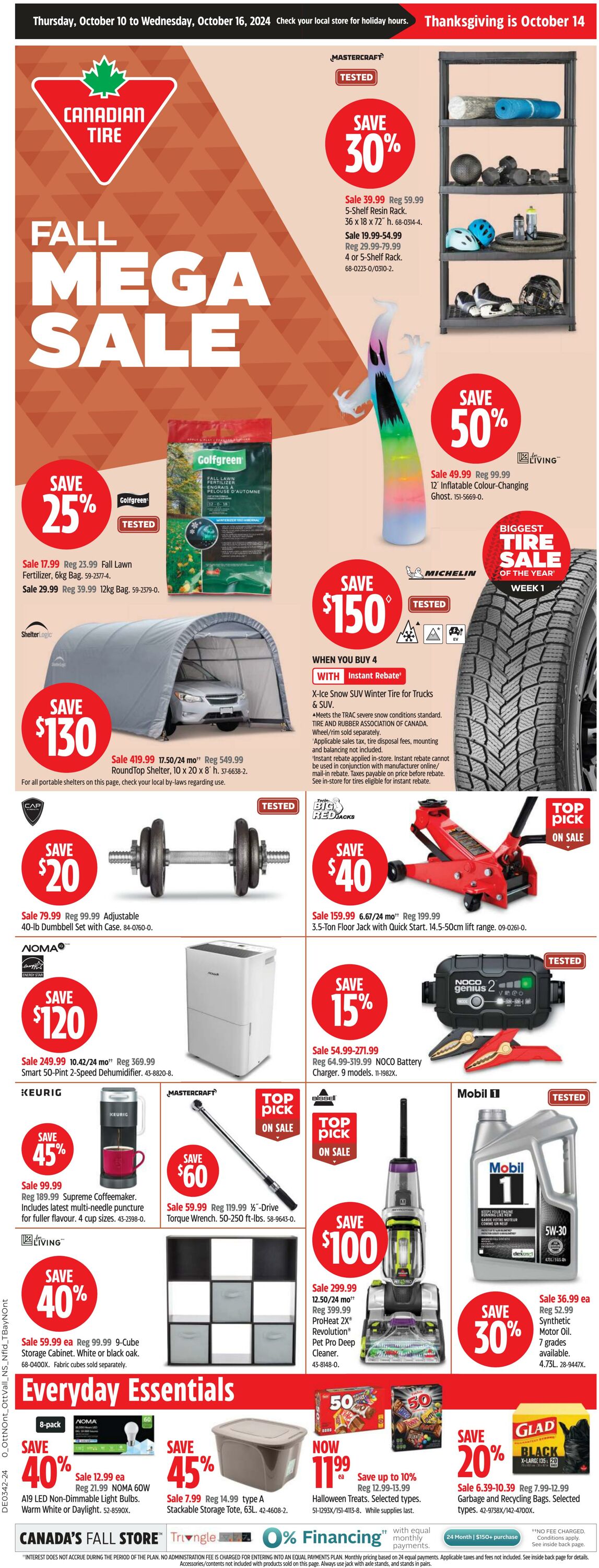 Flyer Canadian Tire 10.10.2024 - 16.10.2024