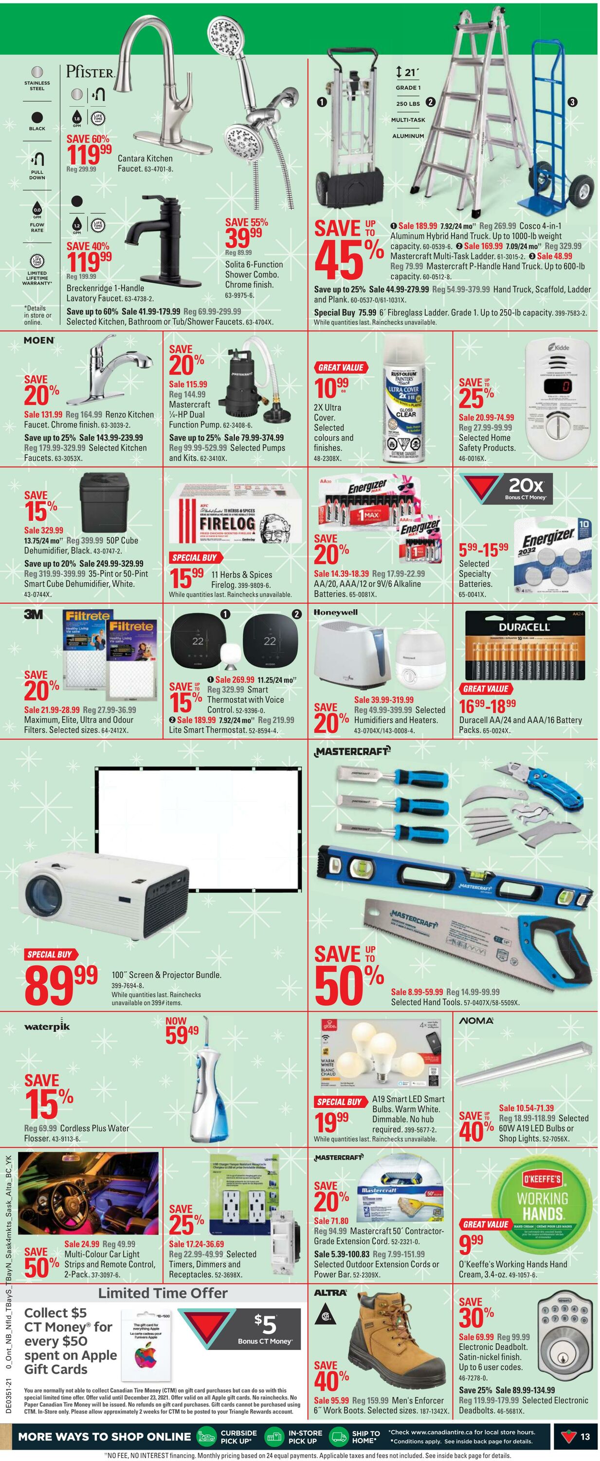 Flyer Canadian Tire 16.12.2021 - 22.12.2021