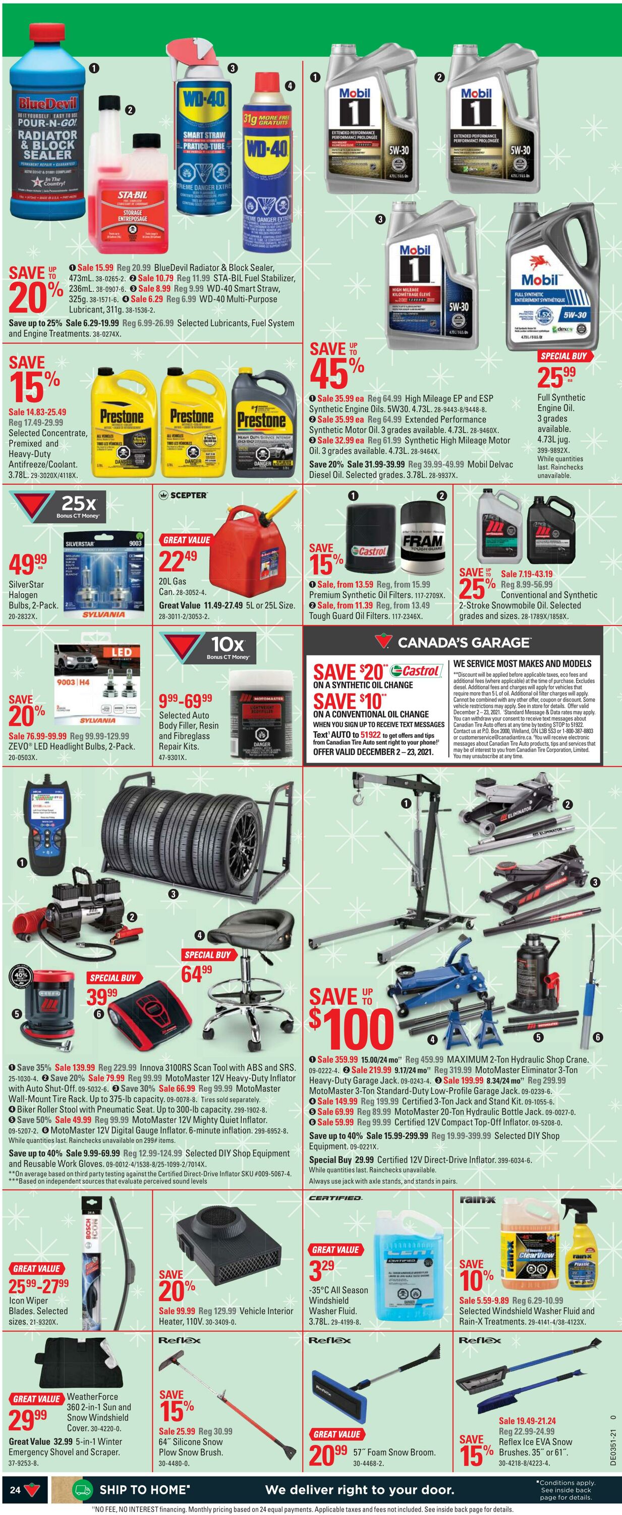 Flyer Canadian Tire 16.12.2021 - 22.12.2021