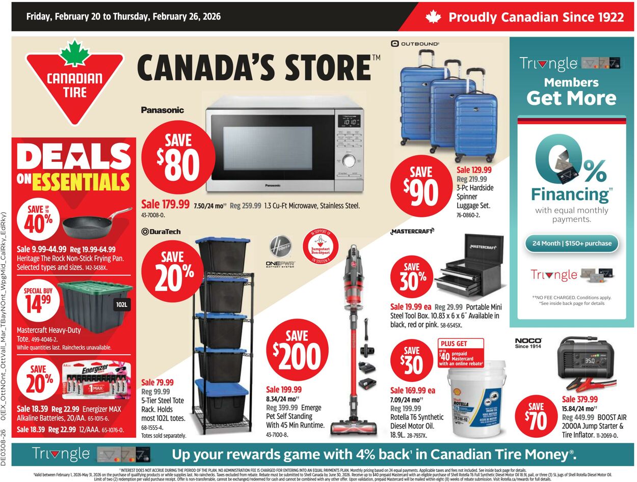 Flyer Canadian Tire 25.02.2026 - 05.03.2026
