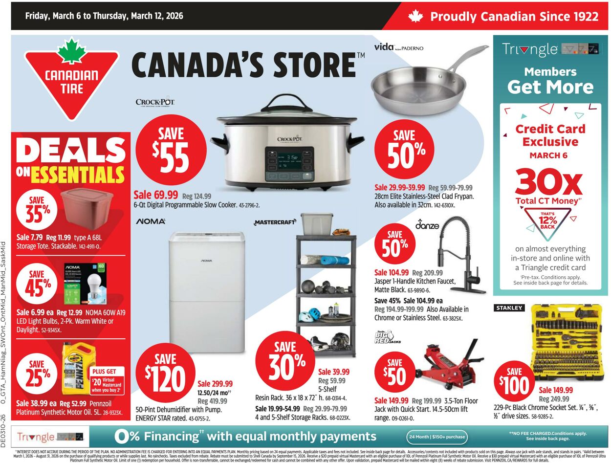 Flyer Canadian Tire 05.03.2026 - 13.03.2026