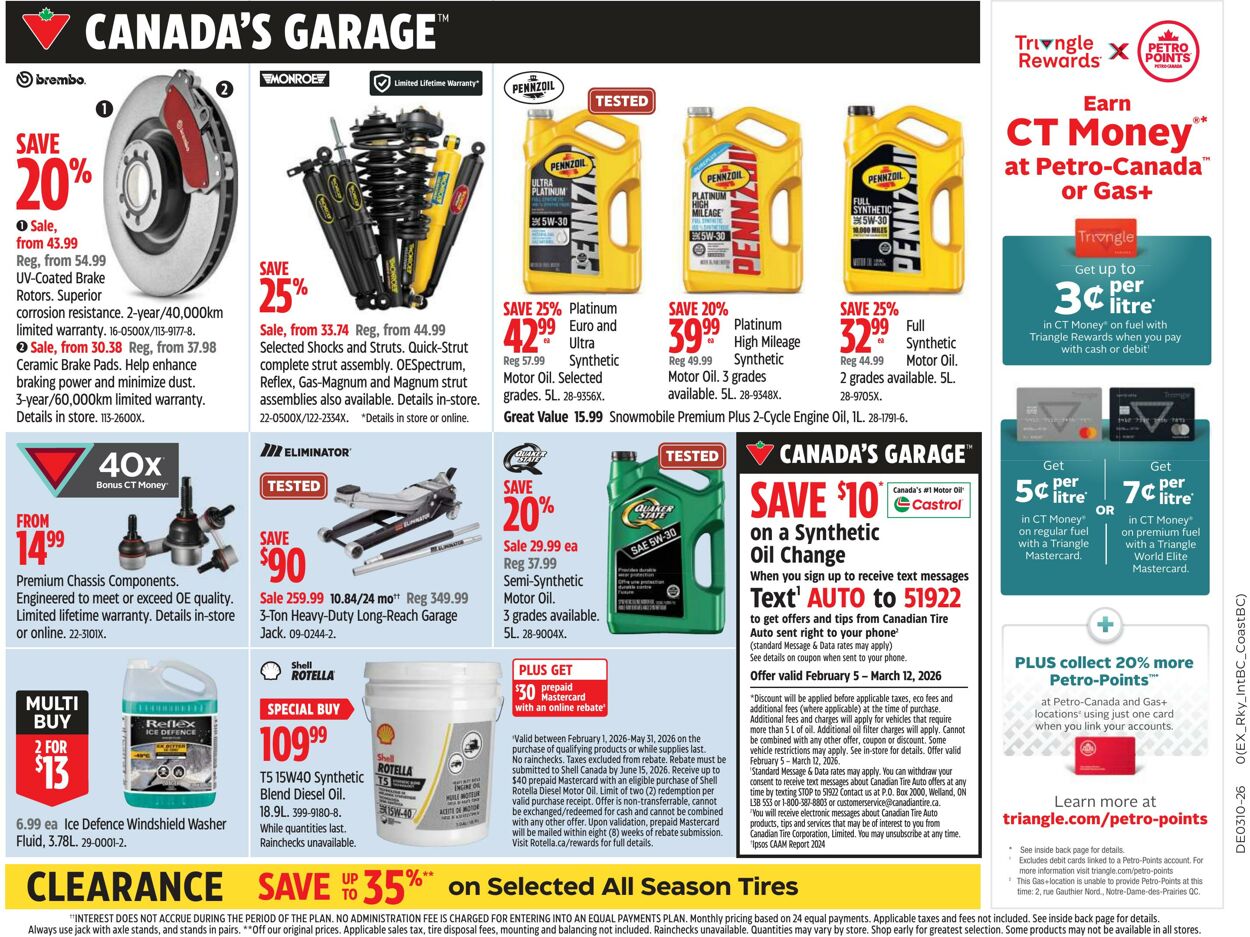 Flyer Canadian Tire 07.03.2026 - 15.03.2026