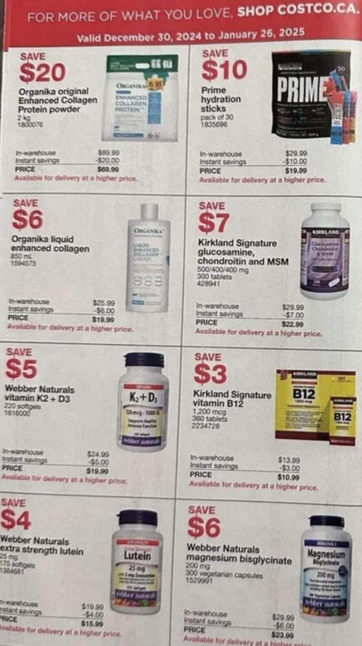 Flyer Costco 30.12.2024 - 26.01.2025