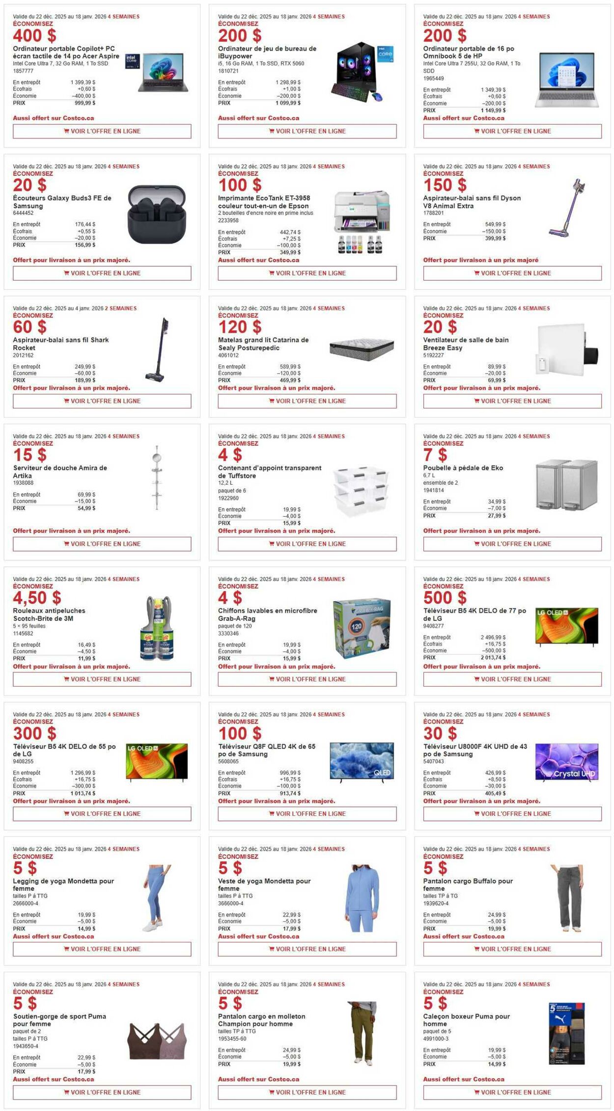 Flyer Costco 22.12.2025 - 18.01.2026