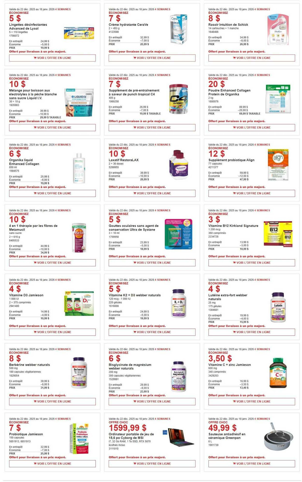 Flyer Costco 22.12.2025 - 18.01.2026