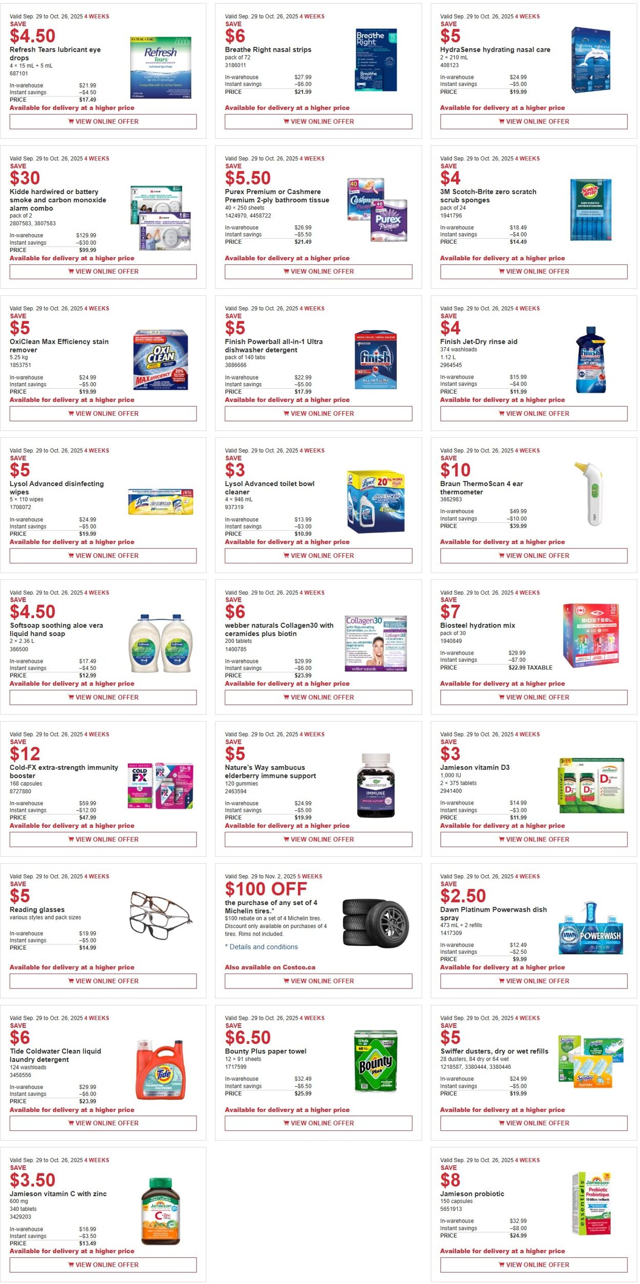 Flyer Costco 29.09.2025 - 12.10.2025