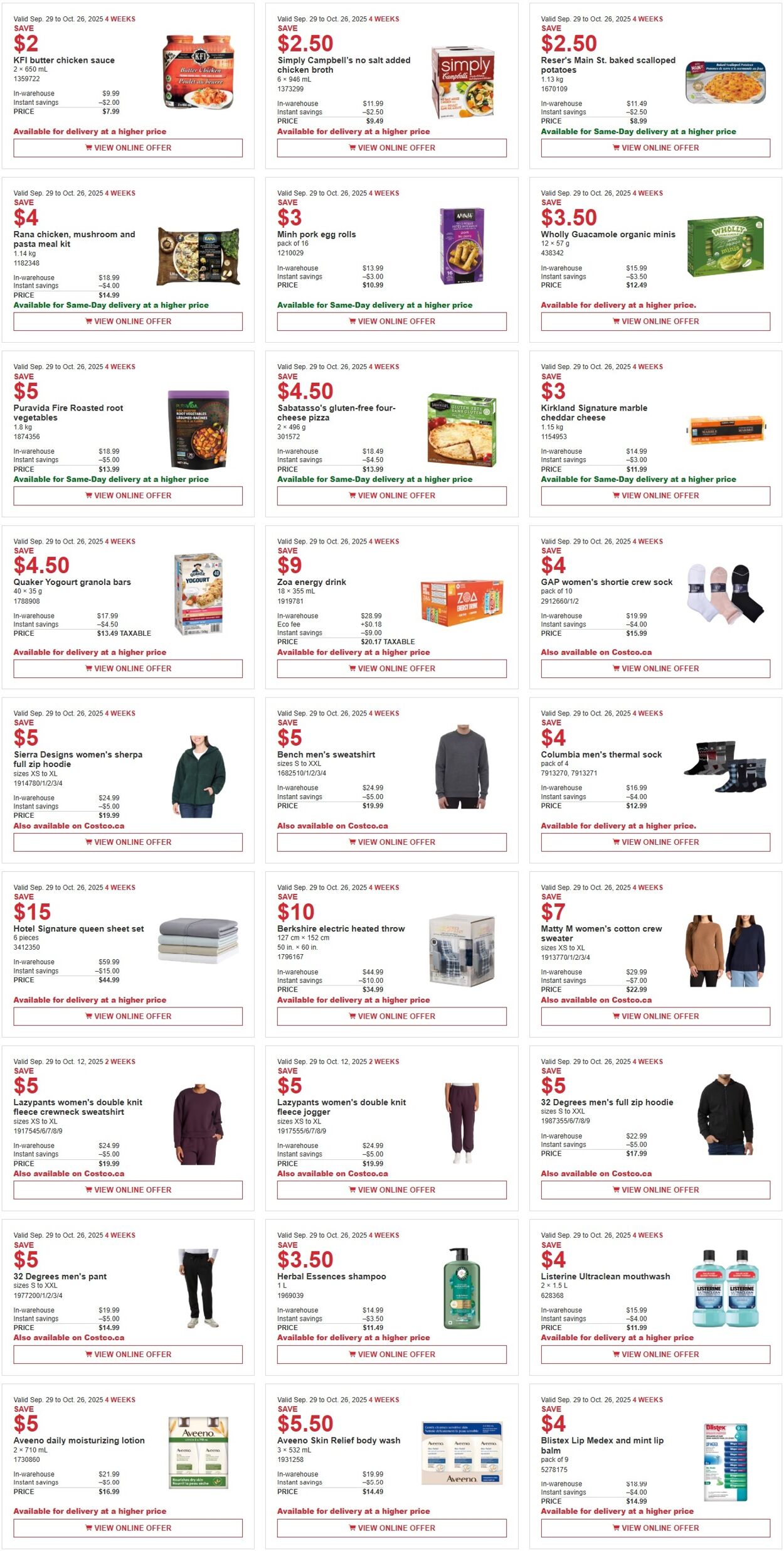 Flyer Costco 29.09.2025 - 12.10.2025