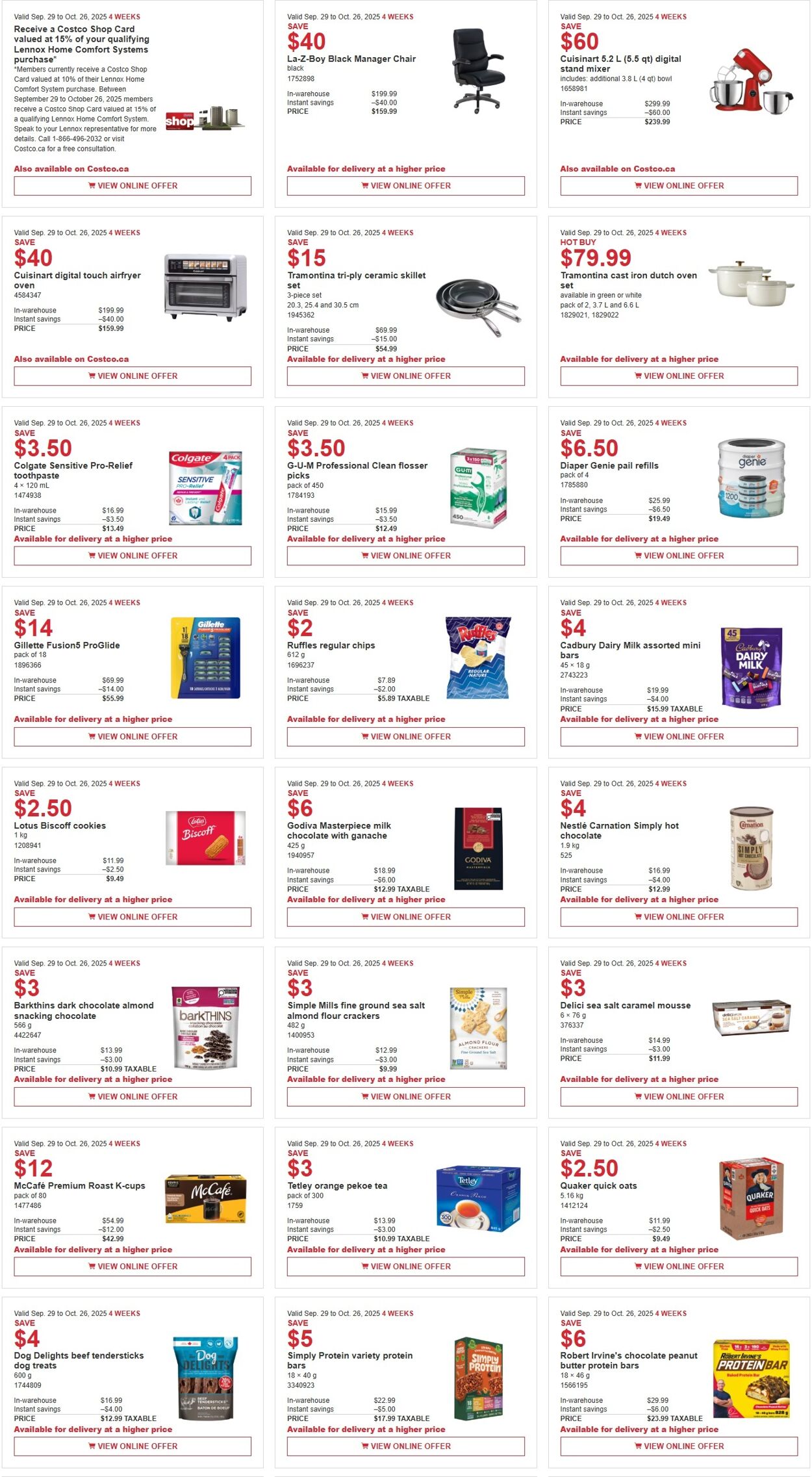 Flyer Costco 29.09.2025 - 12.10.2025