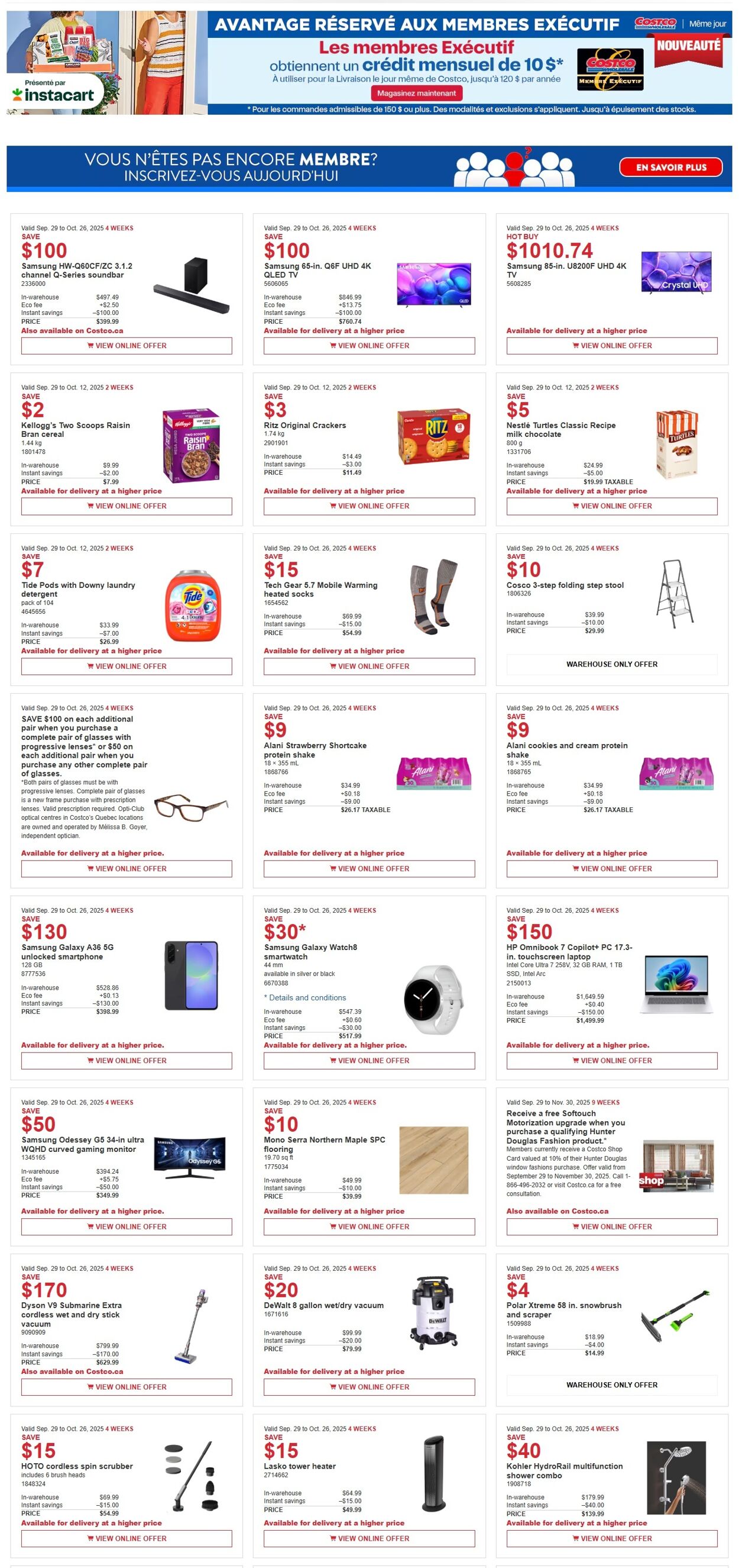 Flyer Costco 29.09.2025 - 12.10.2025
