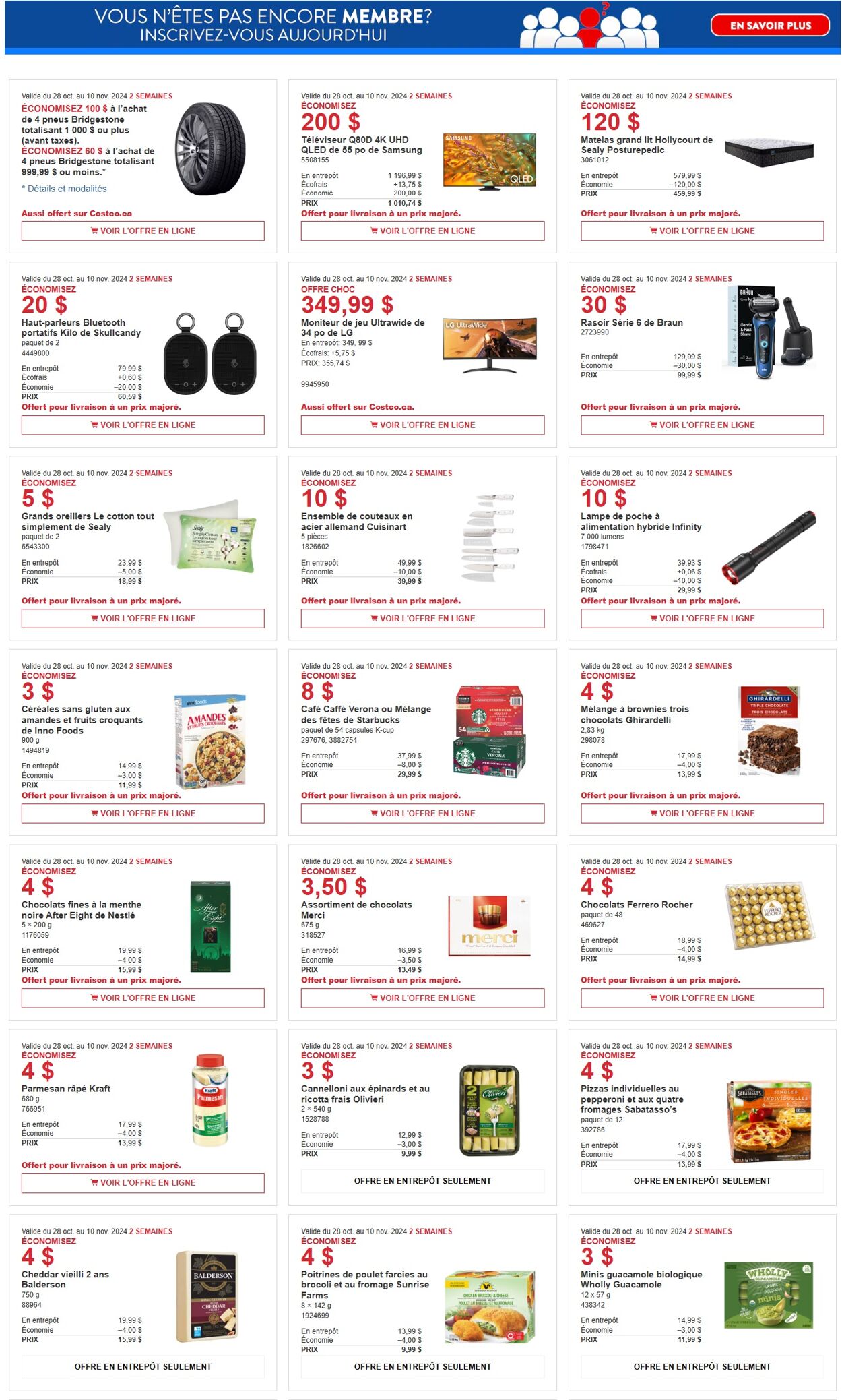 Flyer Costco - Costco (QC) Weekly Savings October 28 to November 10 28 Oct 2024 - 10 Nov 2024