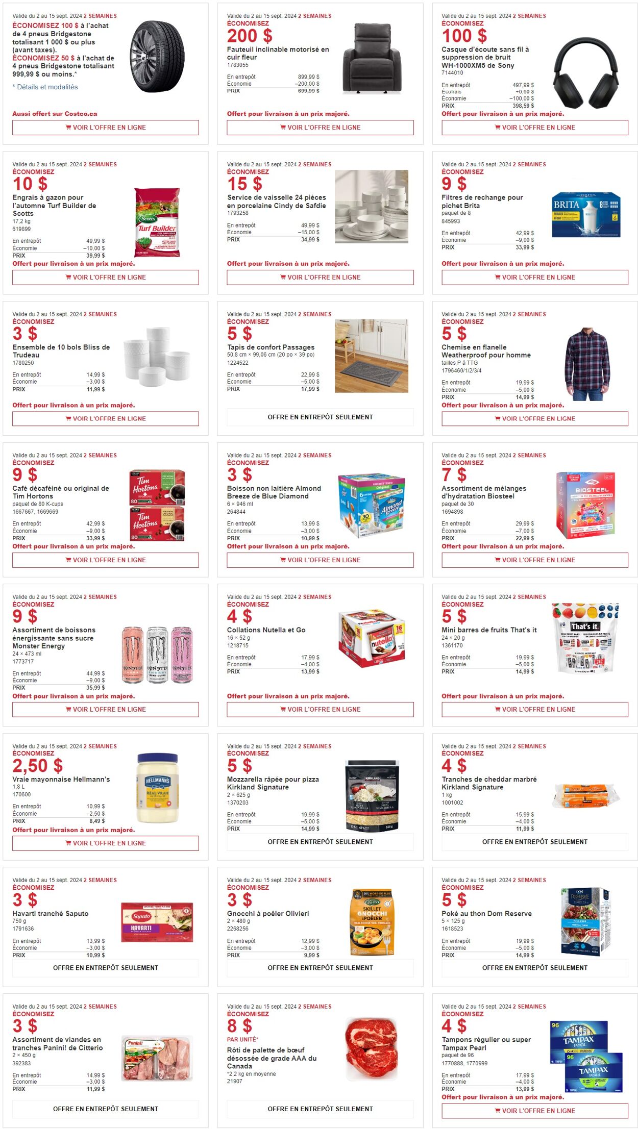 Flyer Costco - Costco (QC) Weekly Savings September 2 to 15 2 Sep 2024 - 15 Sep 2024