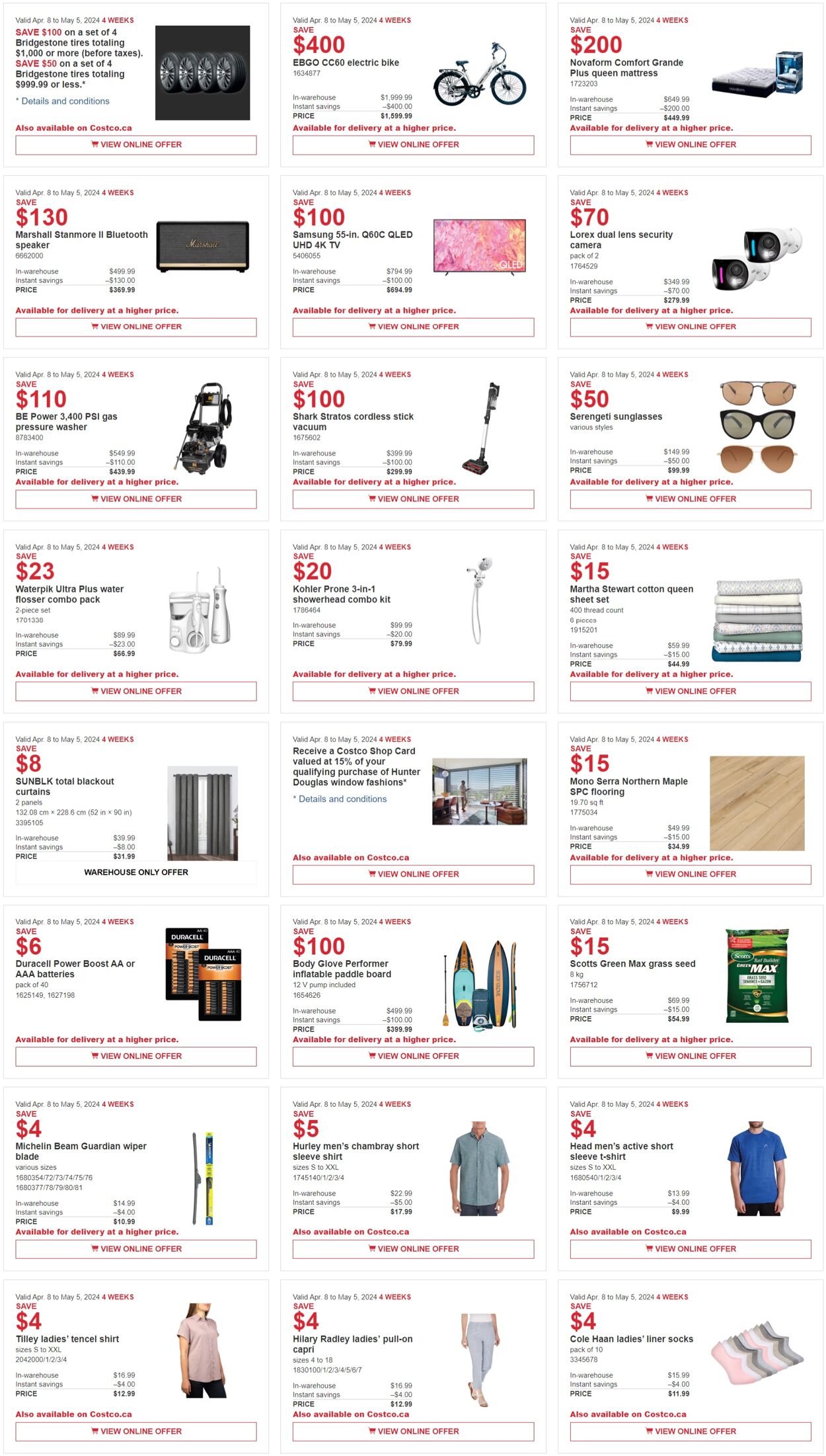 Flyer Costco - Costco Weekly Savings April 8 to May 5 8 Apr 2024 - 5 May 2024