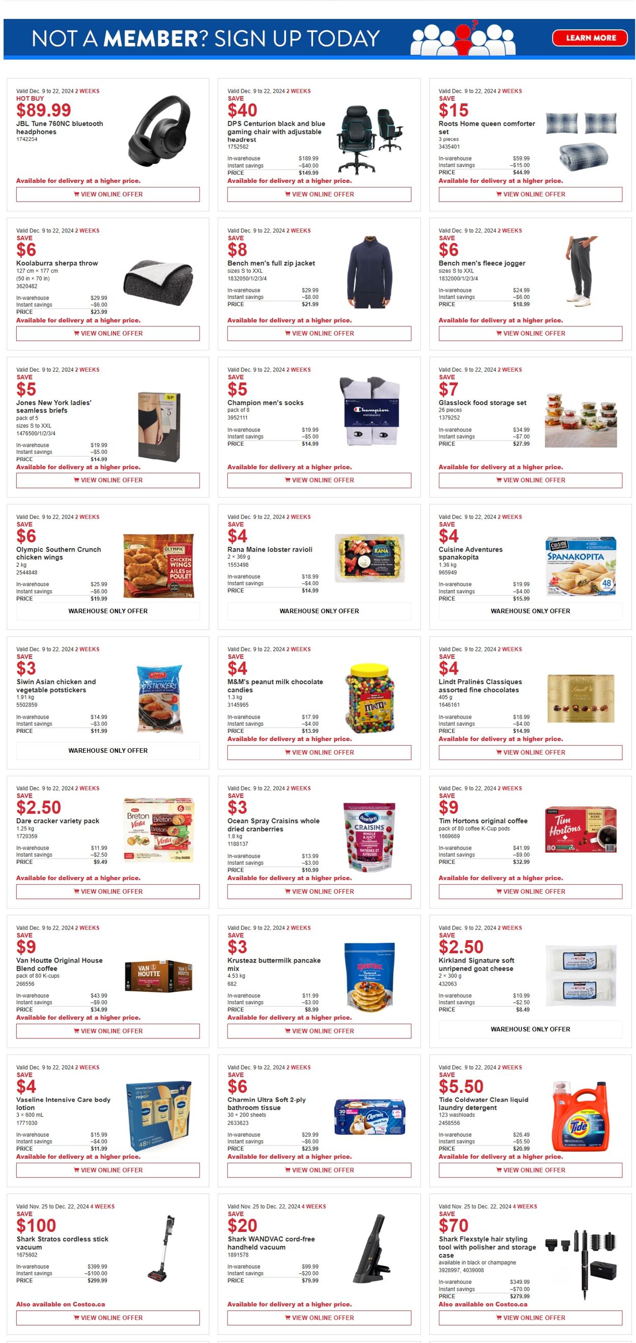 Flyer Costco - Costco Weekly Savings December 9 to 22 9 Dec 2024 - 22 Dec 2024