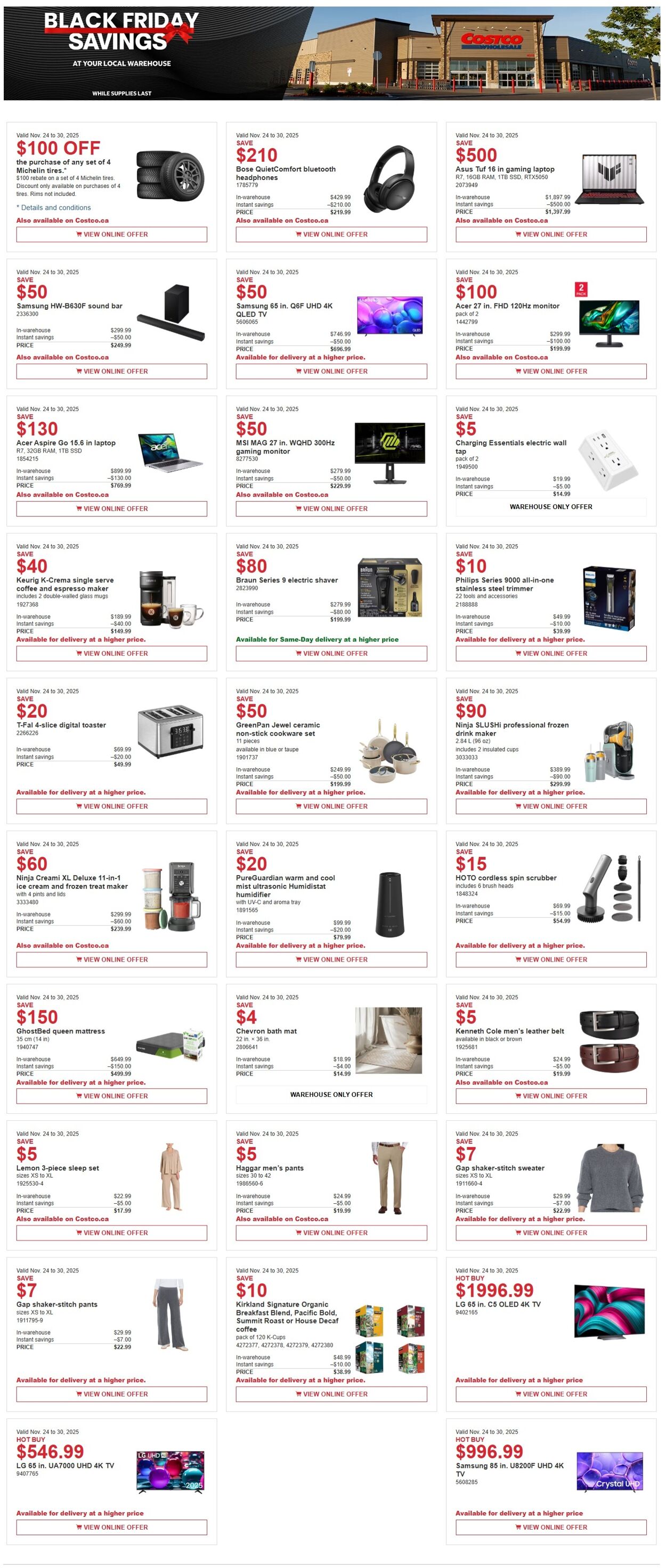 Flyer Costco 24.11.2025 - 30.11.2025