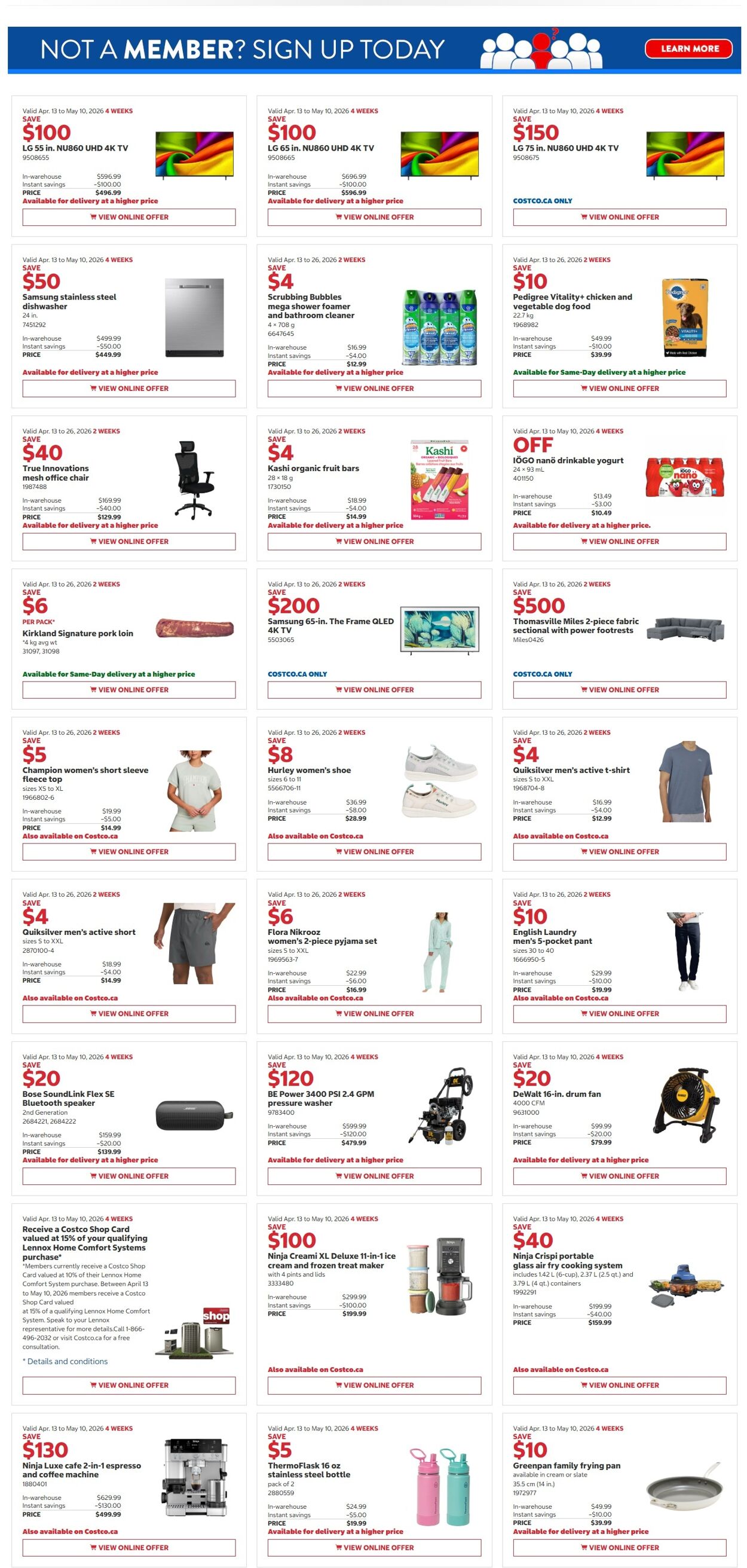 Flyer Costco 13.04.2026 - 26.04.2026