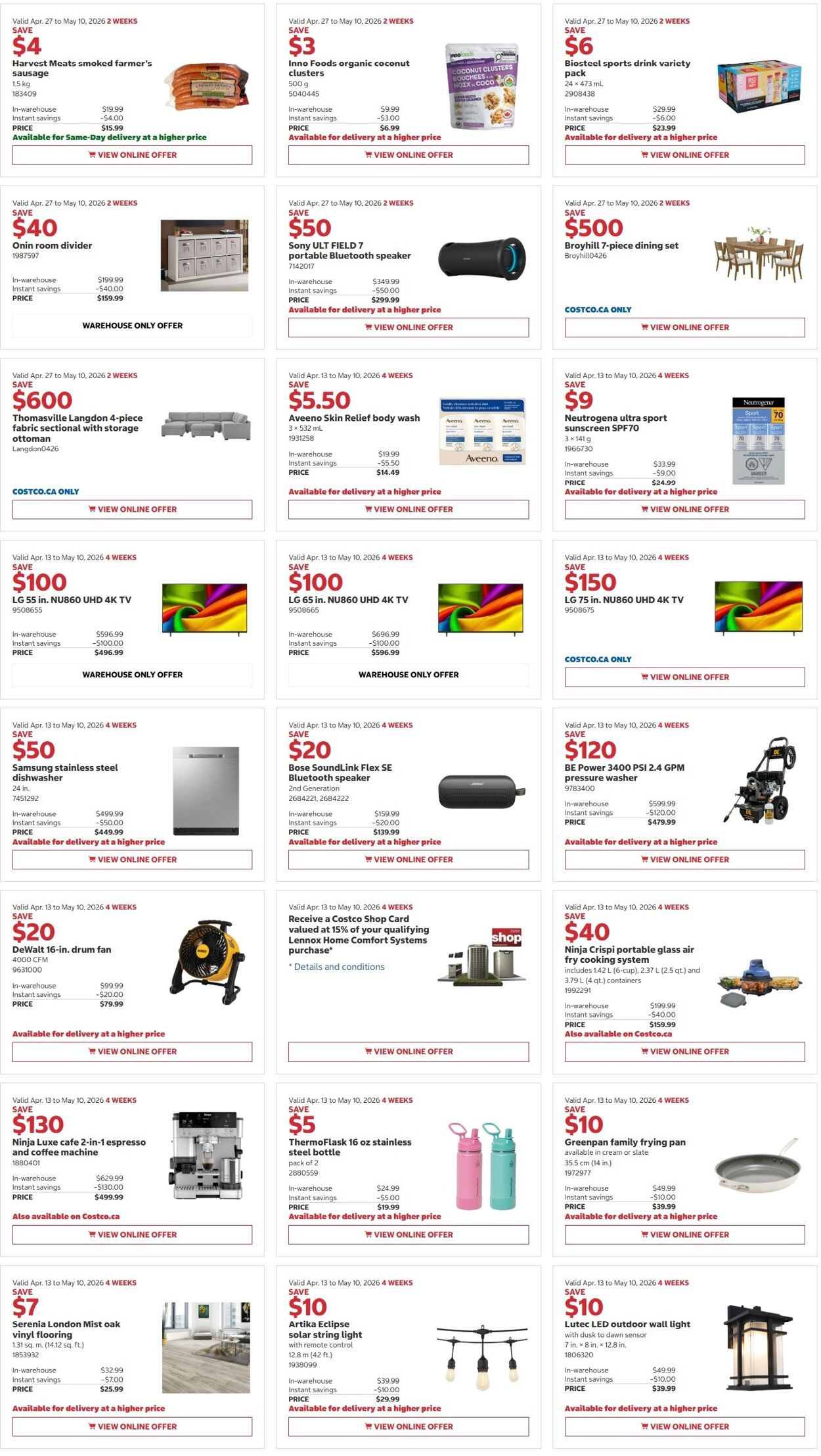 Flyer Costco 27.04.2026 - 10.05.2026