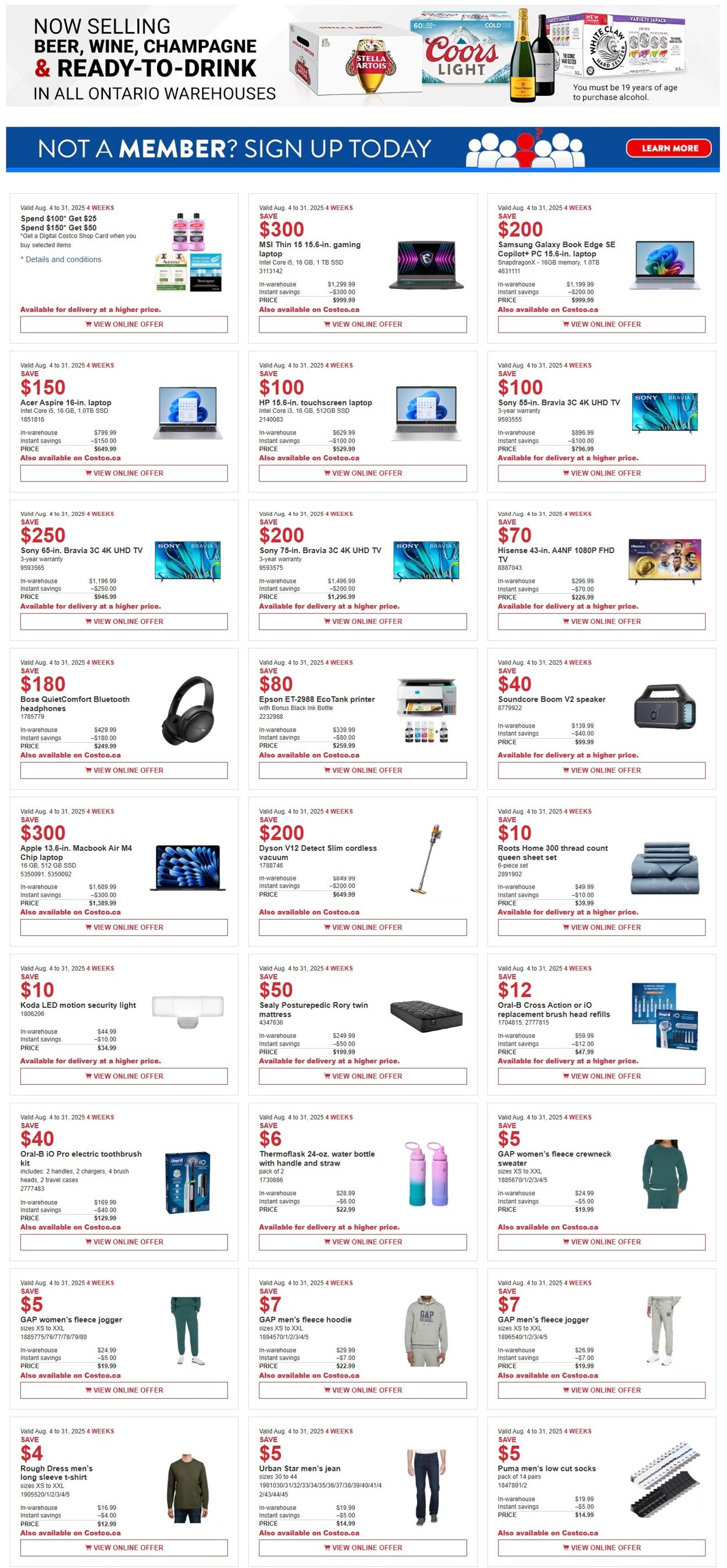 Flyer Costco 04.08.2025 - 31.08.2025
