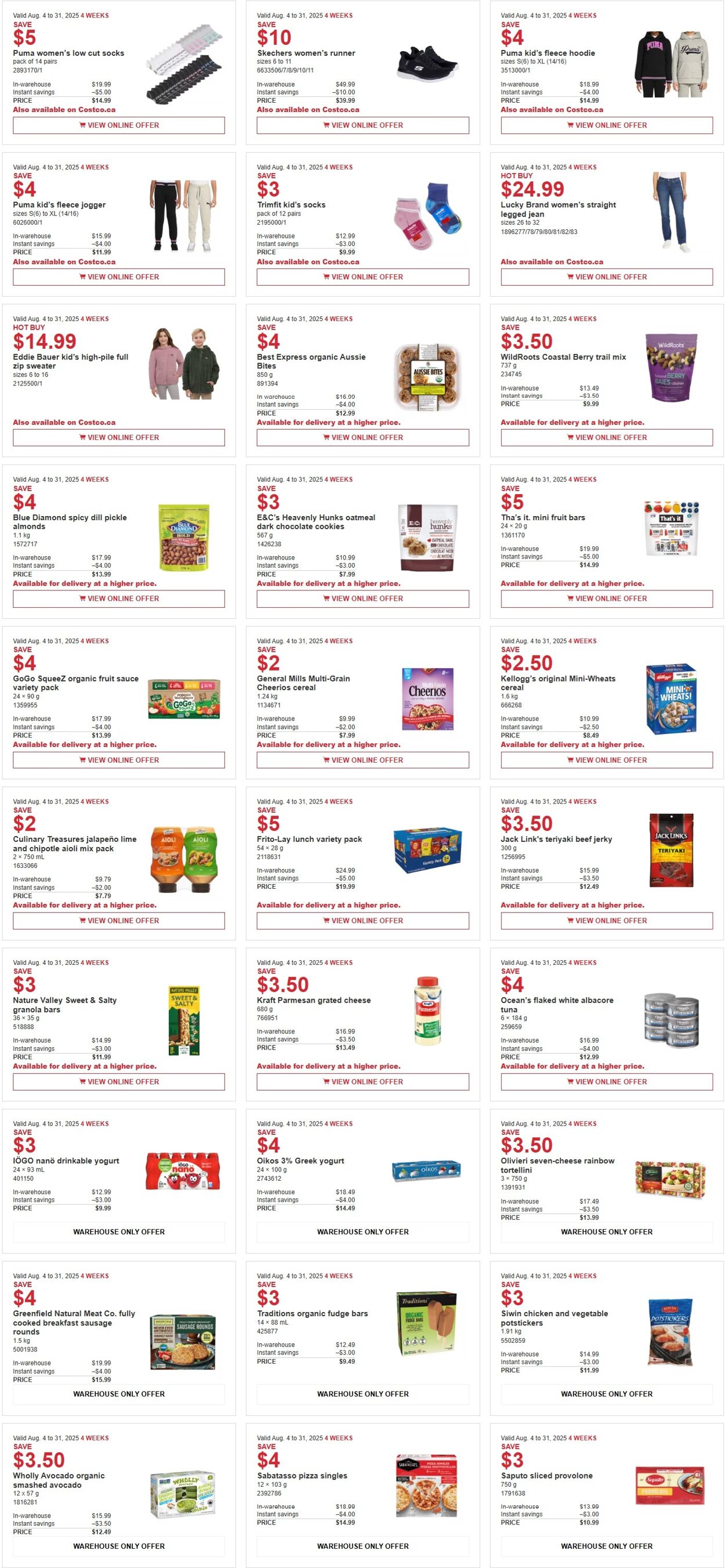 Flyer Costco 04.08.2025 - 31.08.2025