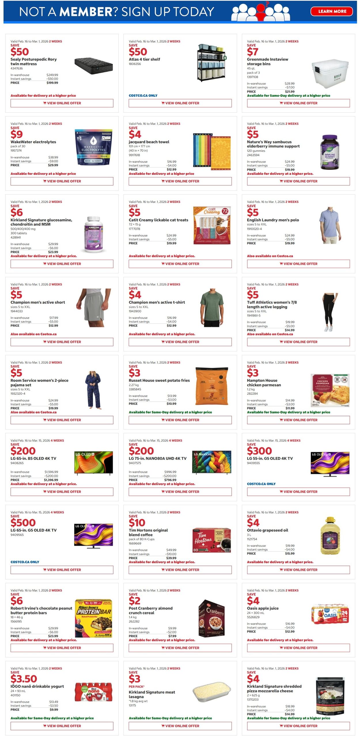 Flyer Costco 16.02.2026 - 01.03.2026