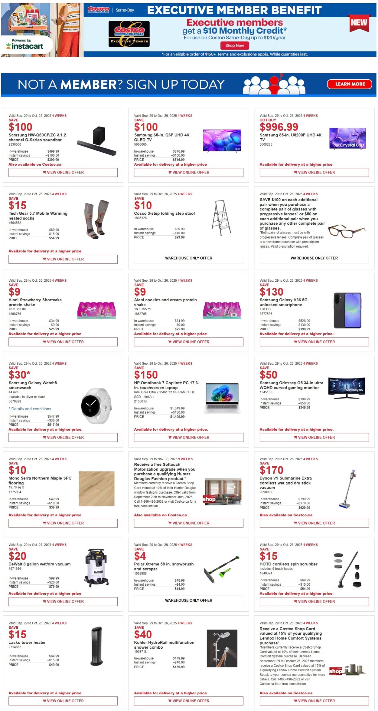 Flyer Costco 13.10.2025 - 26.10.2025