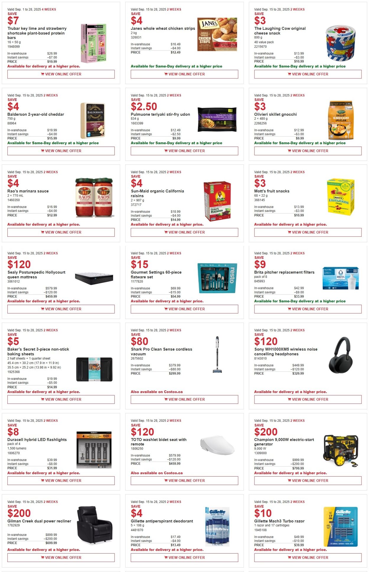 Flyer Costco 15.09.2025 - 28.09.2025