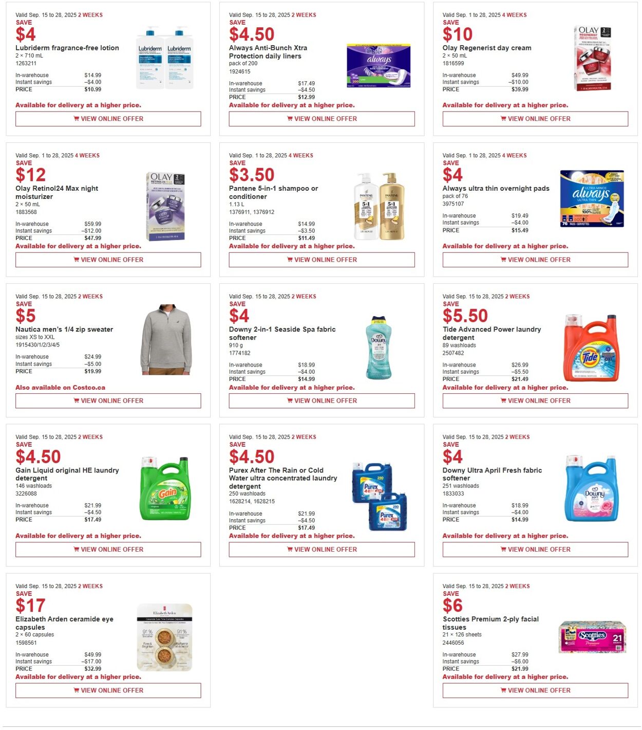 Flyer Costco 15.09.2025 - 28.09.2025