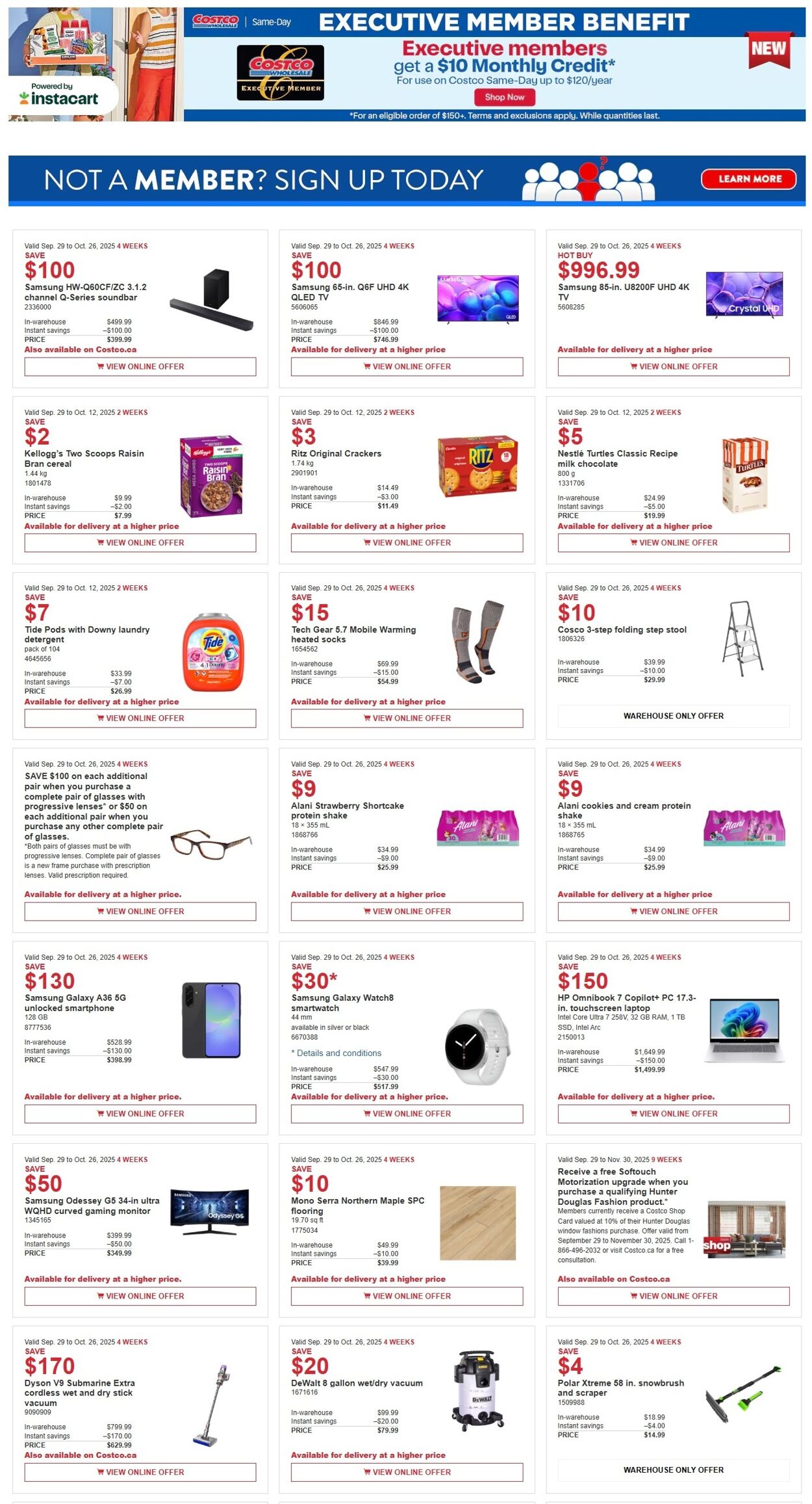 Flyer Costco 29.09.2025 - 12.10.2025