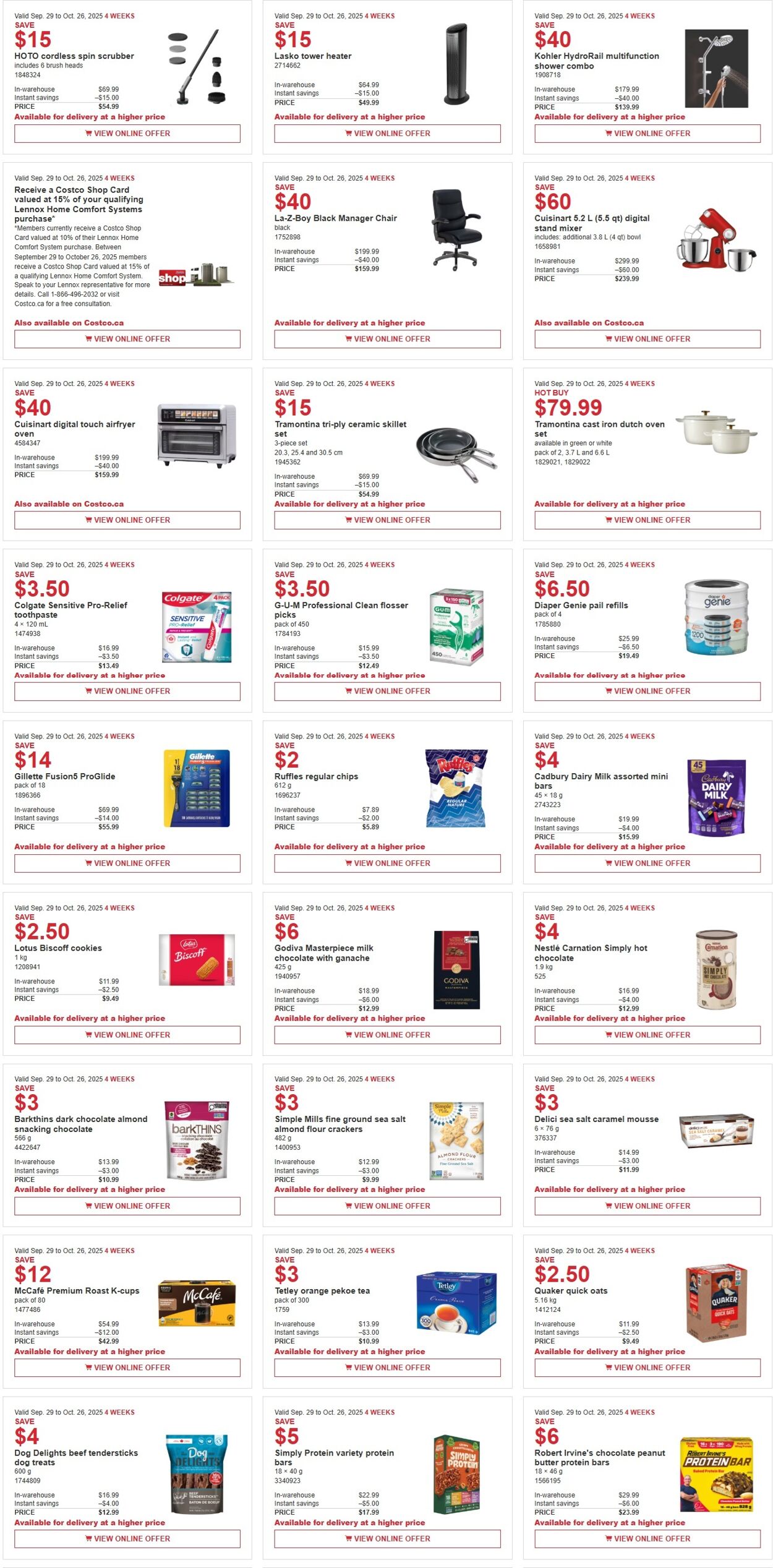 Flyer Costco 29.09.2025 - 26.10.2025