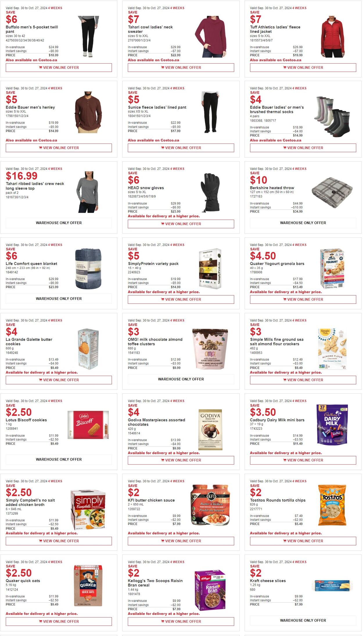 Flyer Costco 30.09.2024 - 27.10.2024