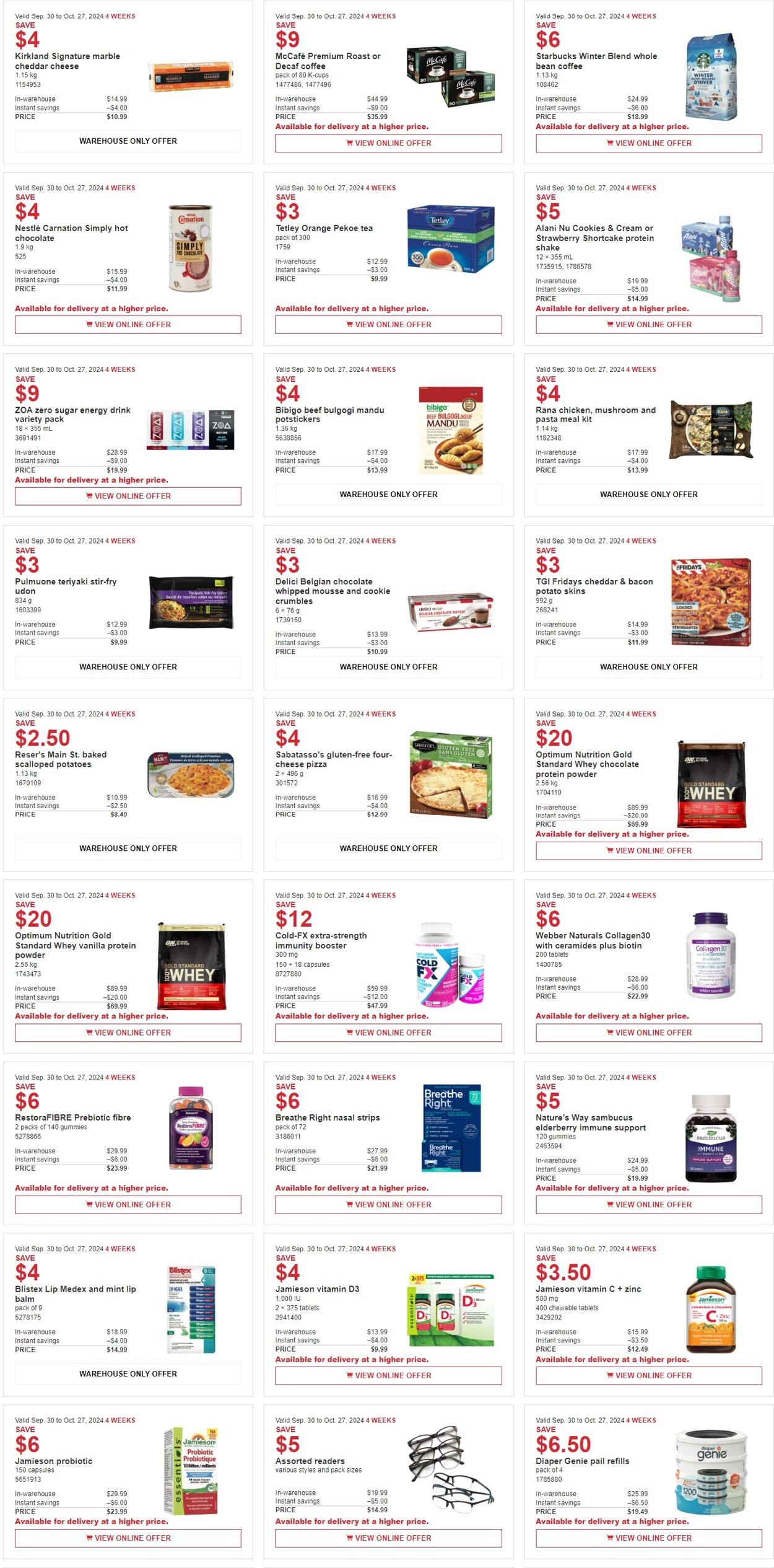 Flyer Costco 30.09.2024 - 27.10.2024