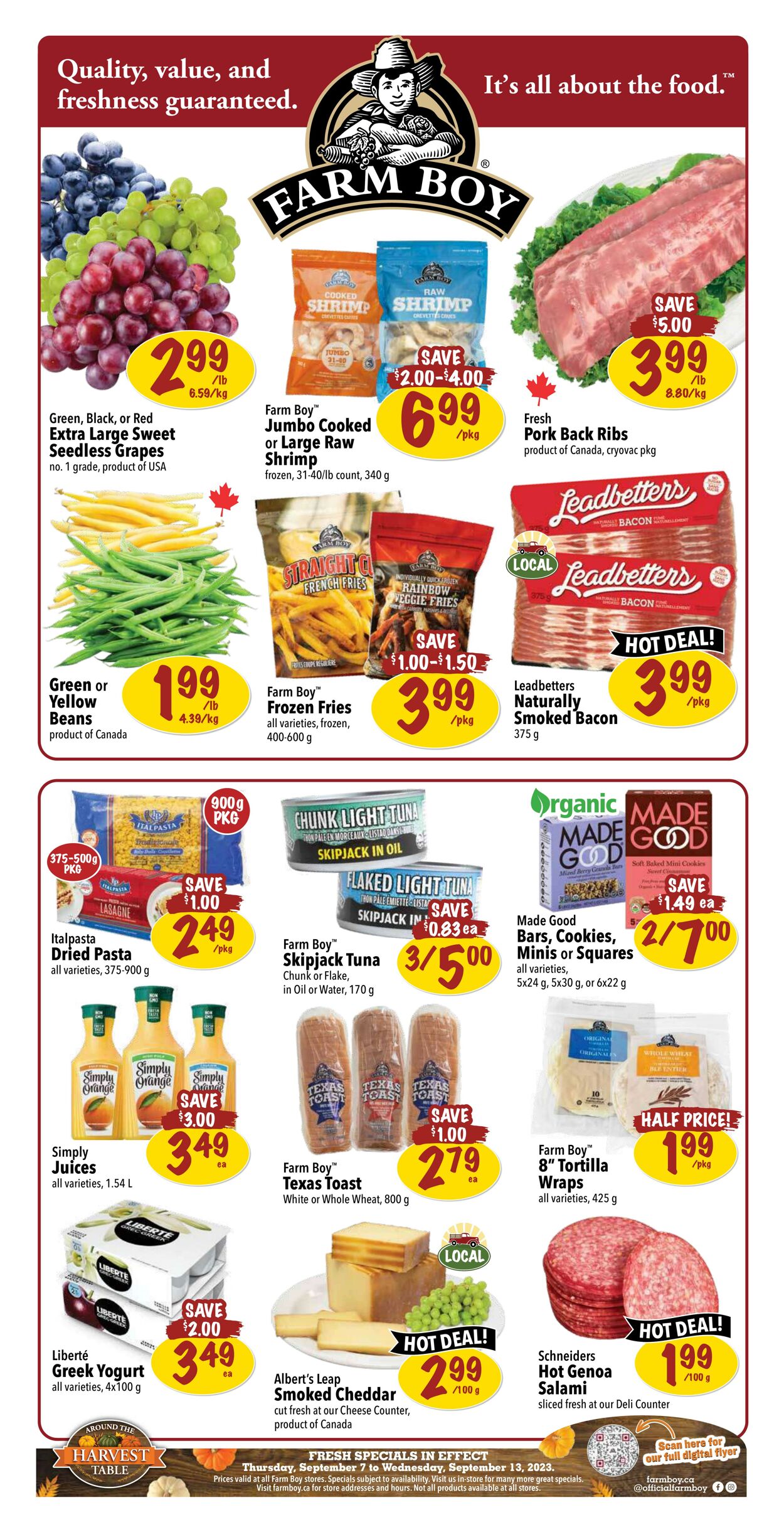 Farm Boy Promotional Flyer - Valid from 07.09 to 13.09 - Page nb 1 ...