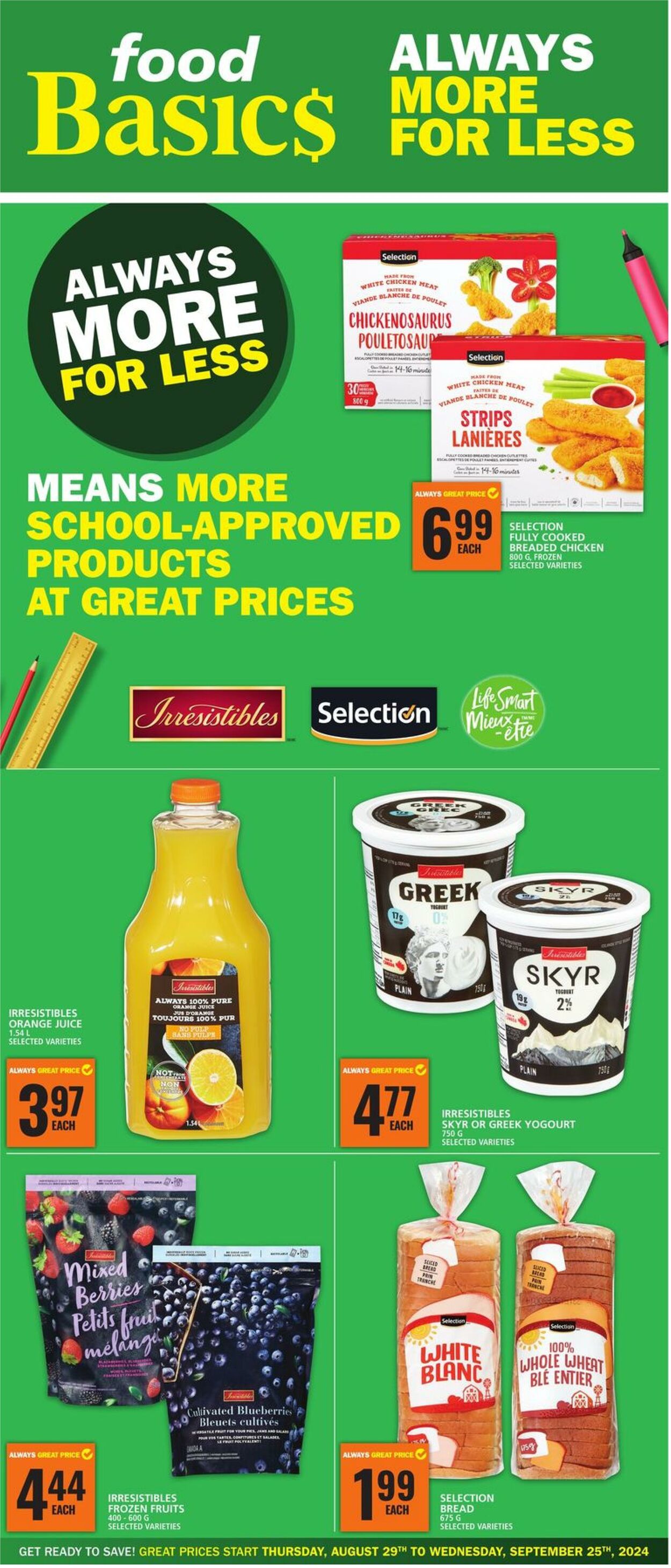 Flyer Food Basics 29.08.2024 - 25.09.2024