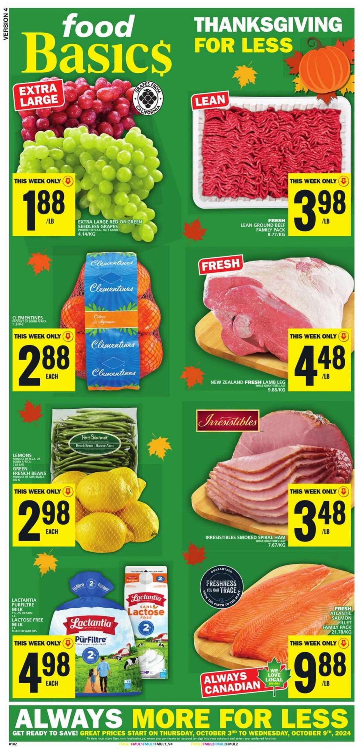 Food Basics Promotional flyers