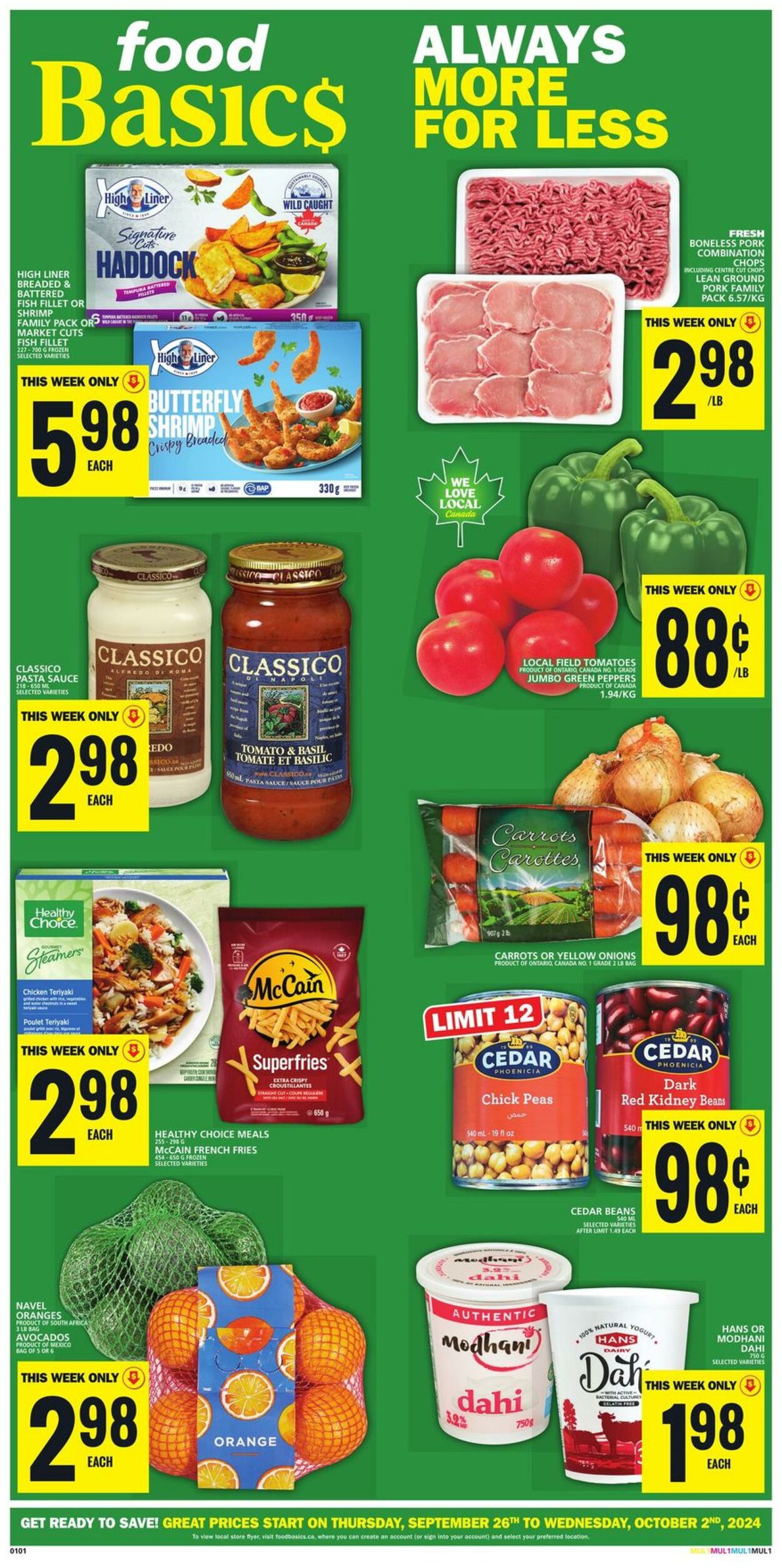 Flyer Food Basics 26.09.2024 - 02.10.2024