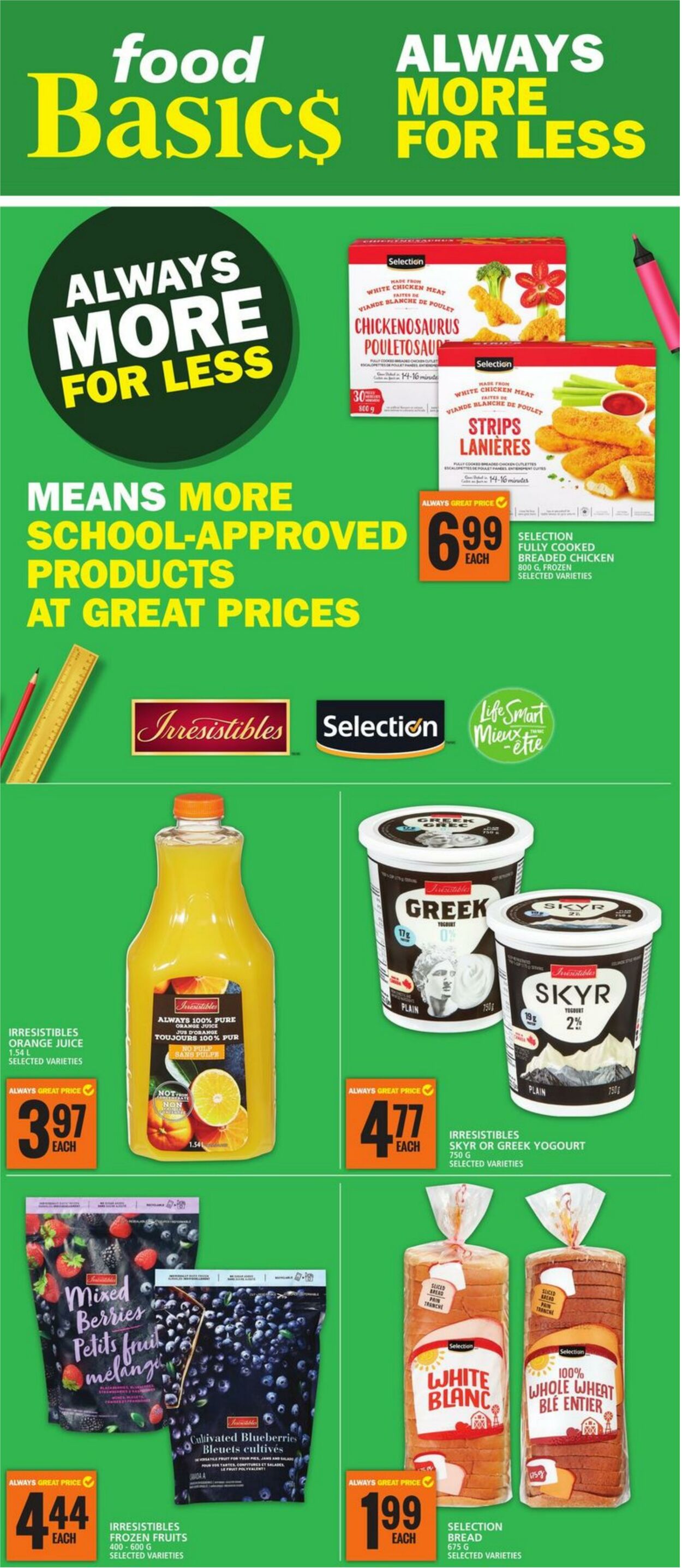 Flyer Food Basics 29.08.2024 - 11.09.2024