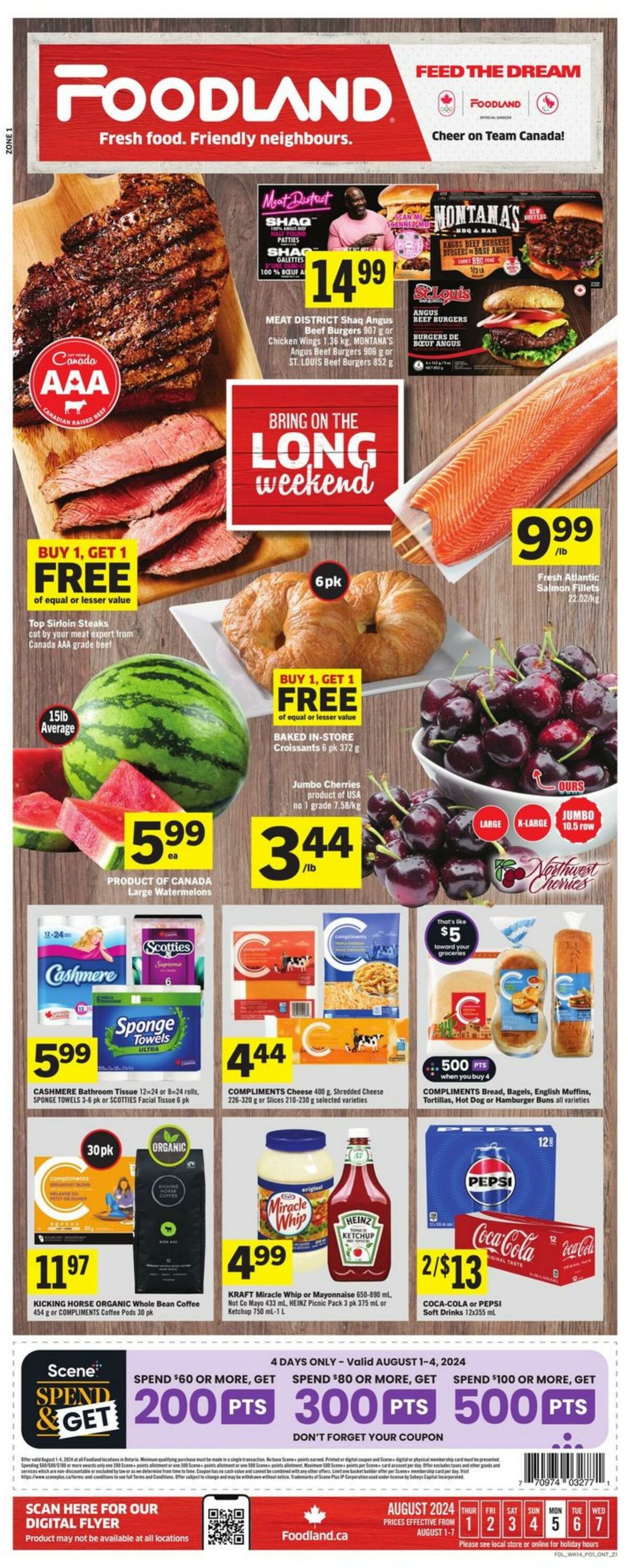 Flyer Foodland 01.08.2024 - 07.08.2024