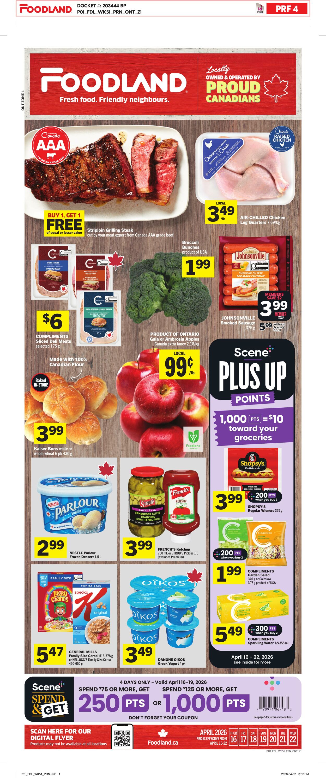 Flyer Foodland 16.04.2026 - 22.04.2026