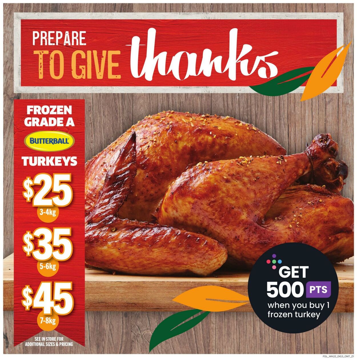 Foodland Promotional Flyer Thanksgiving Day Valid from 28.09 to 04.