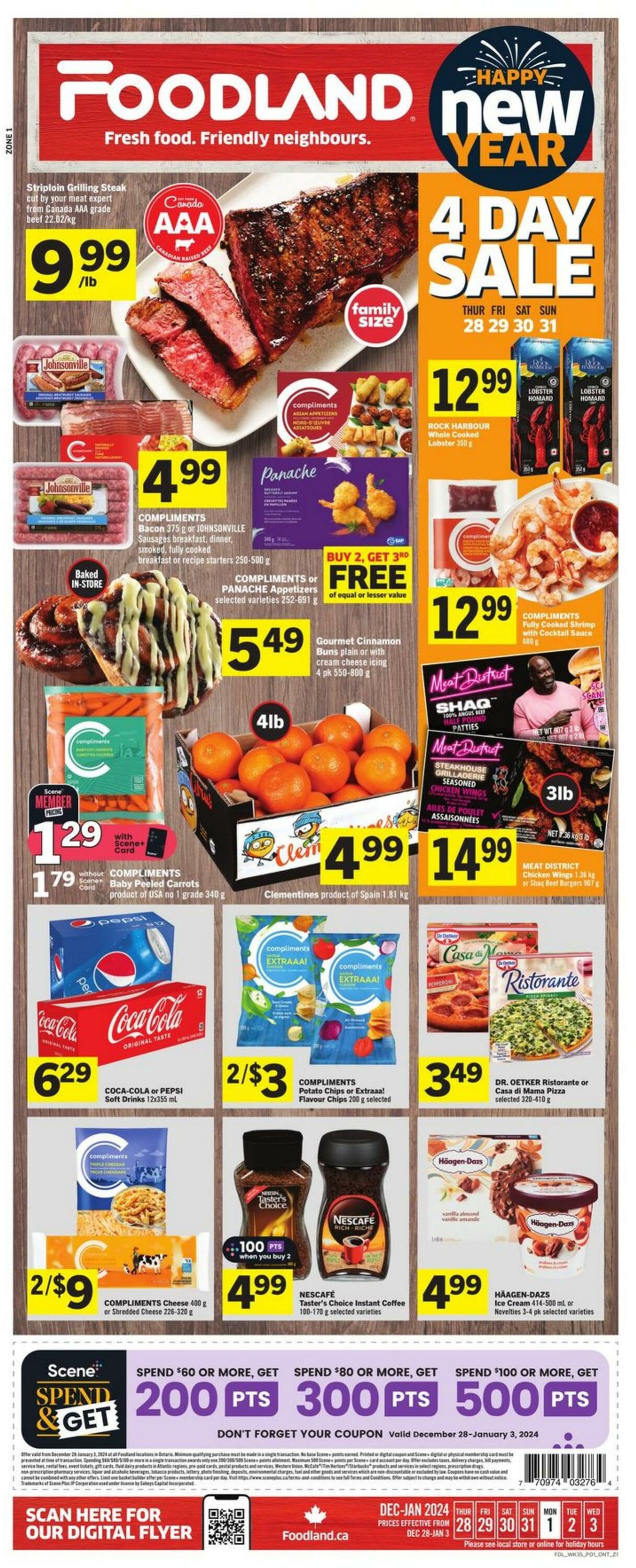 Foodland Promotional Flyer Valid from 28.12 to 03.01 Page nb 1