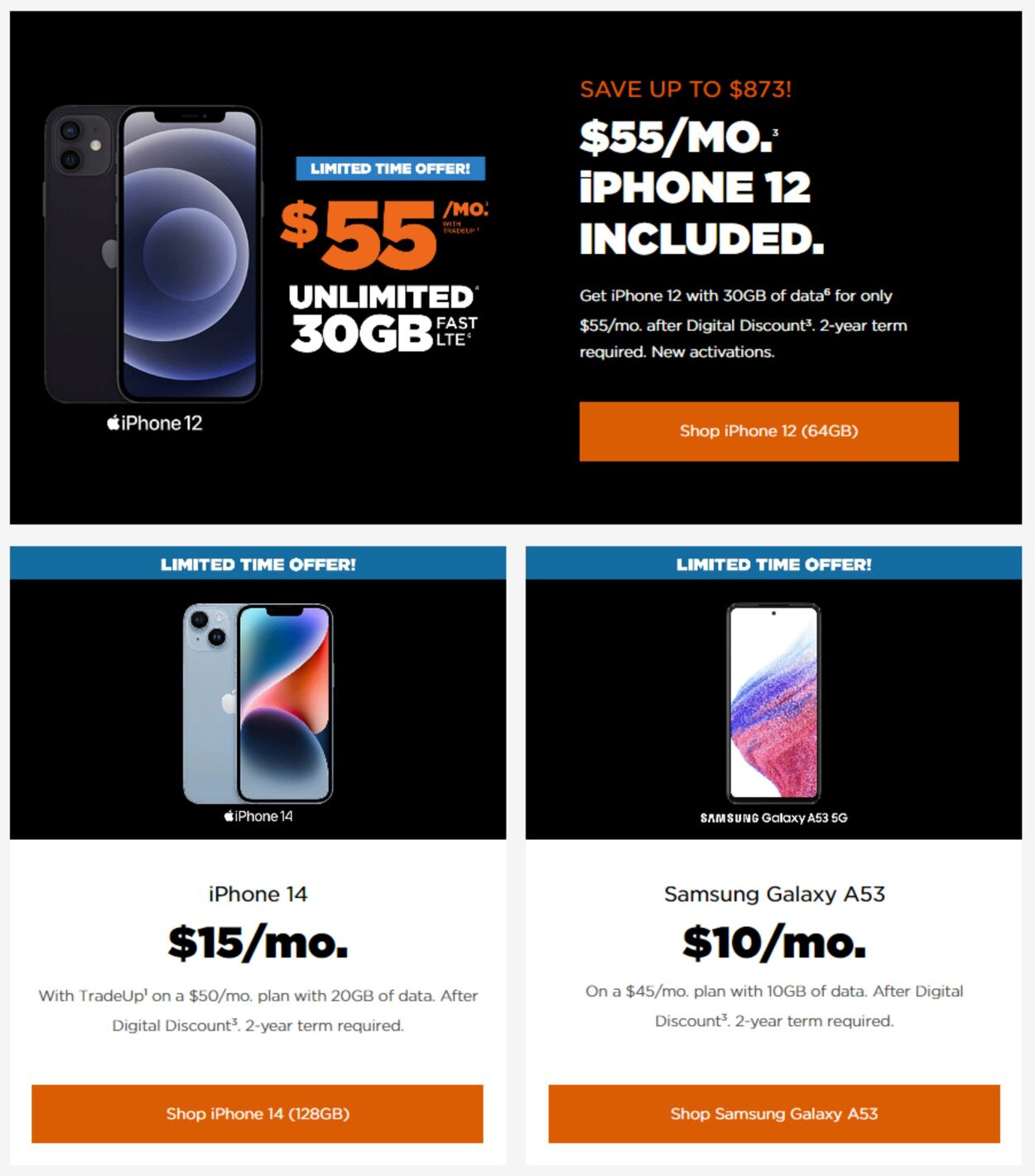 Freedom Mobile Promotional flyers