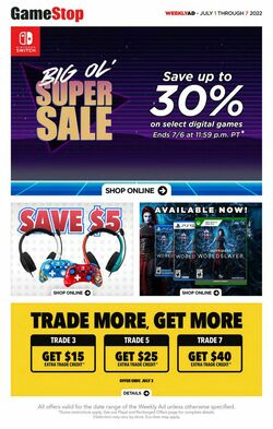 Flyer Game Stop 01.07.2022-07.07.2022