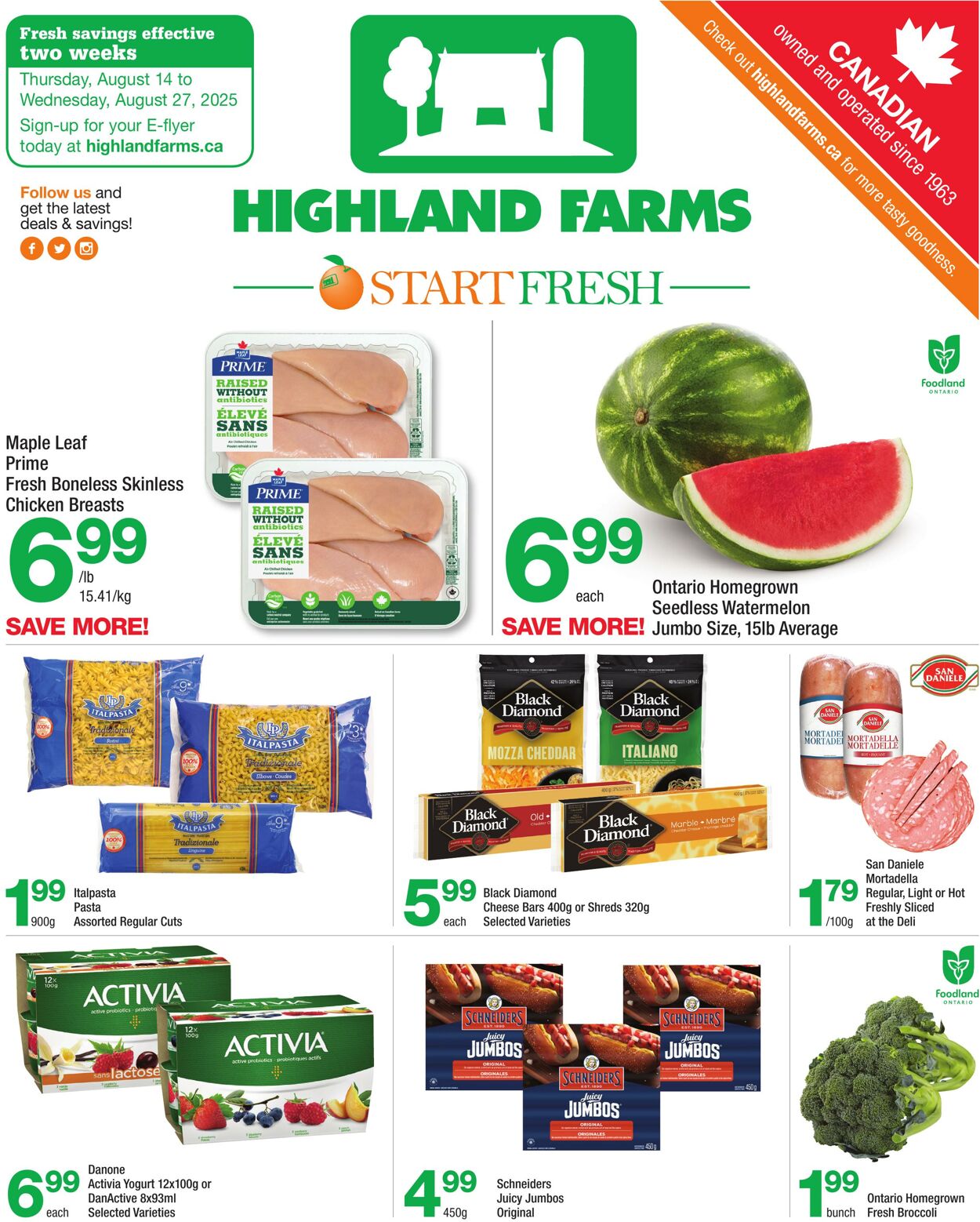 Flyer Highland Farms 14.08.2025 - 27.08.2025