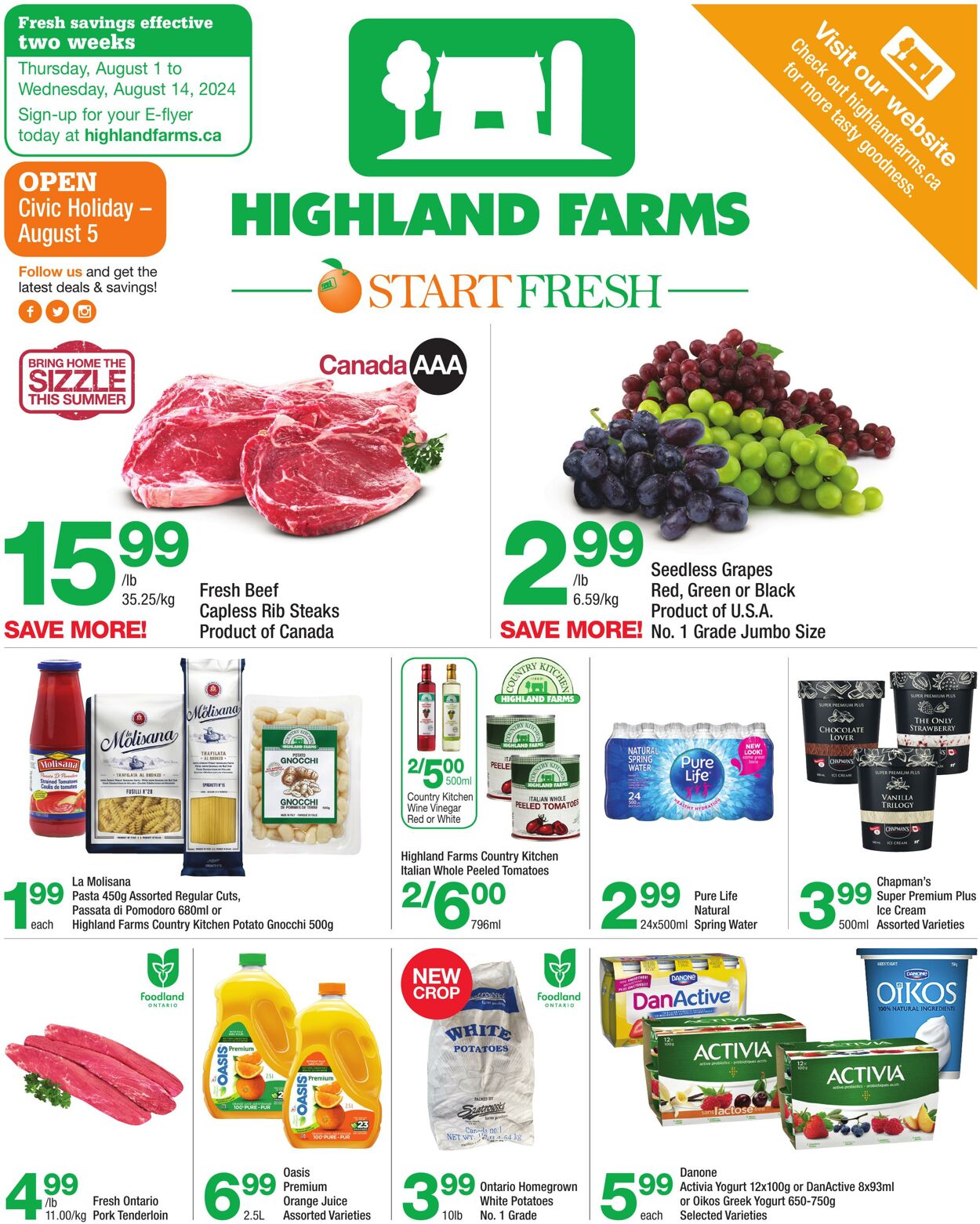 Flyer Highland Farms 01.08.2024 - 14.08.2024