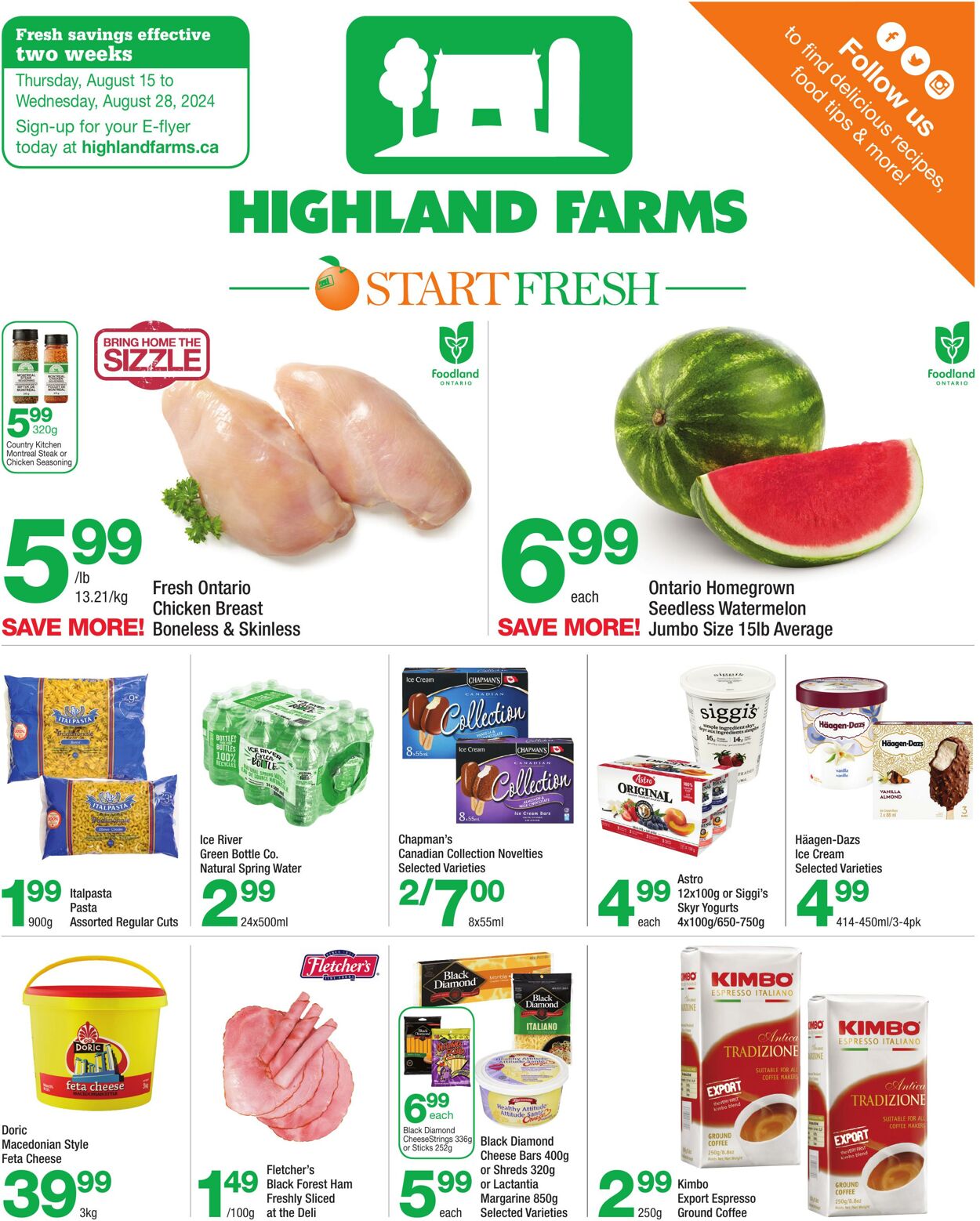 Flyer Highland Farms 15.08.2024 - 28.08.2024